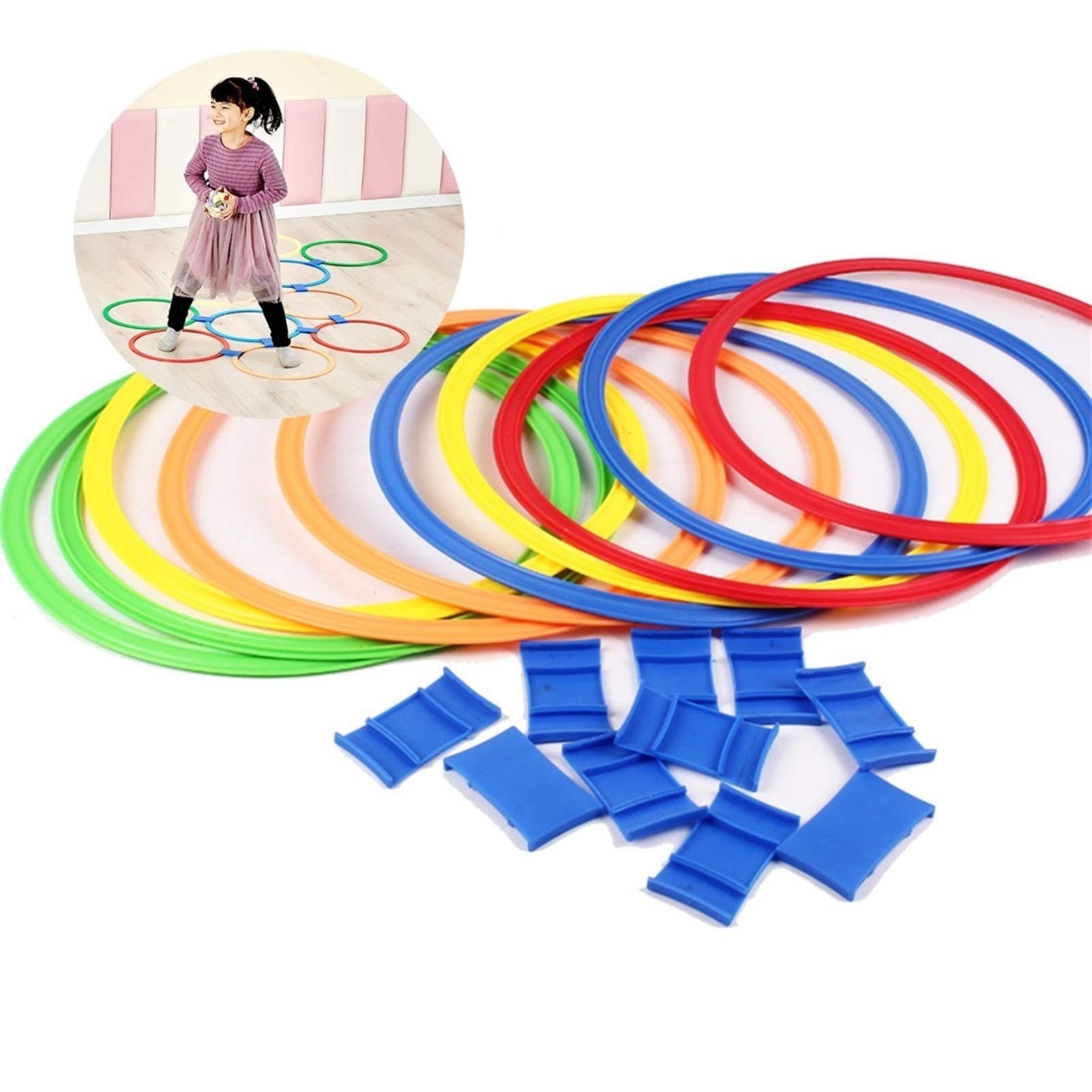 Buy Hopscotch Game Ring Toss Games Kids Hopscotch Toys, 10 Colorful