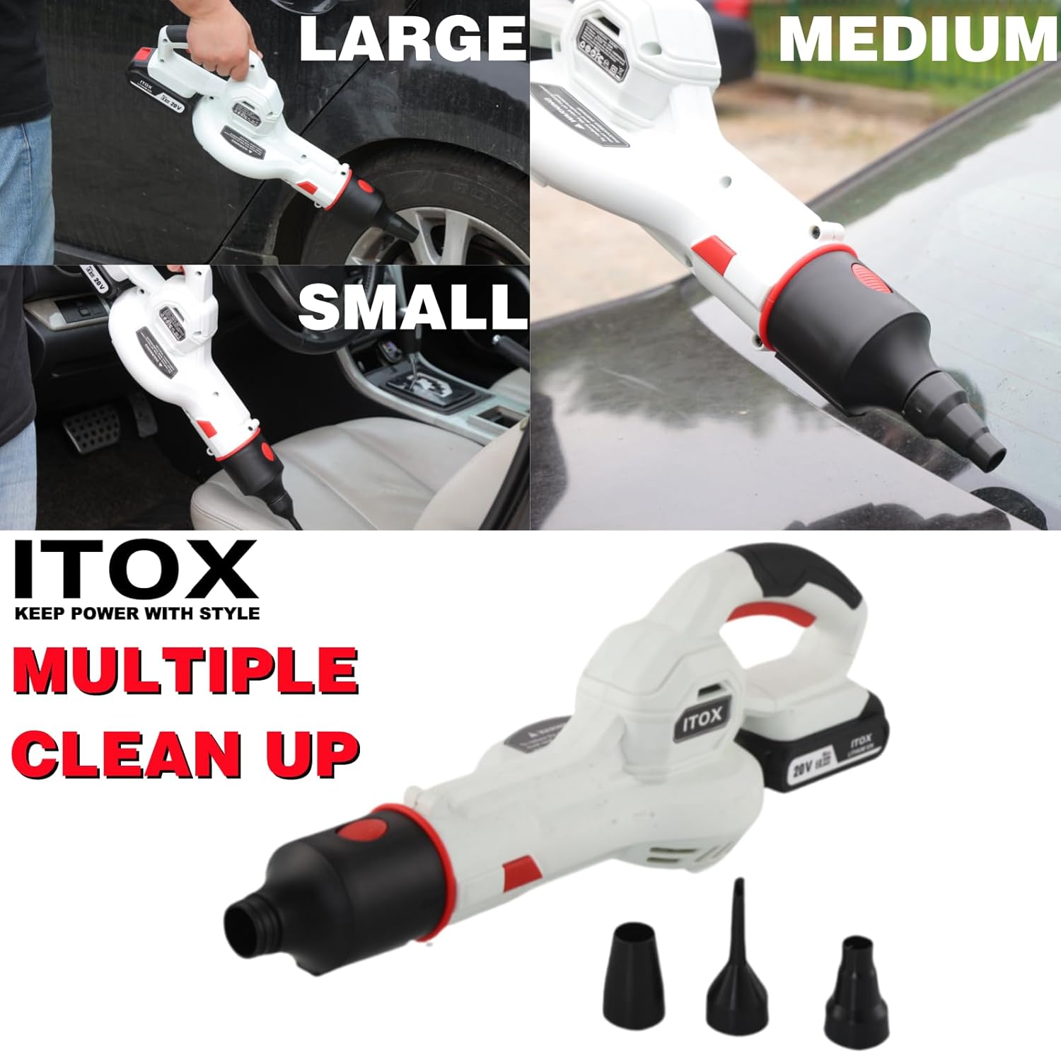 20V MAX Cordless Leaf Blower&Vacuum, Lawn Sweeper,140 mph Air Speed,Electric Cordless Blower for Lawn Care, Patio Yard, Lightweight Handheld, Battery and Charger Included