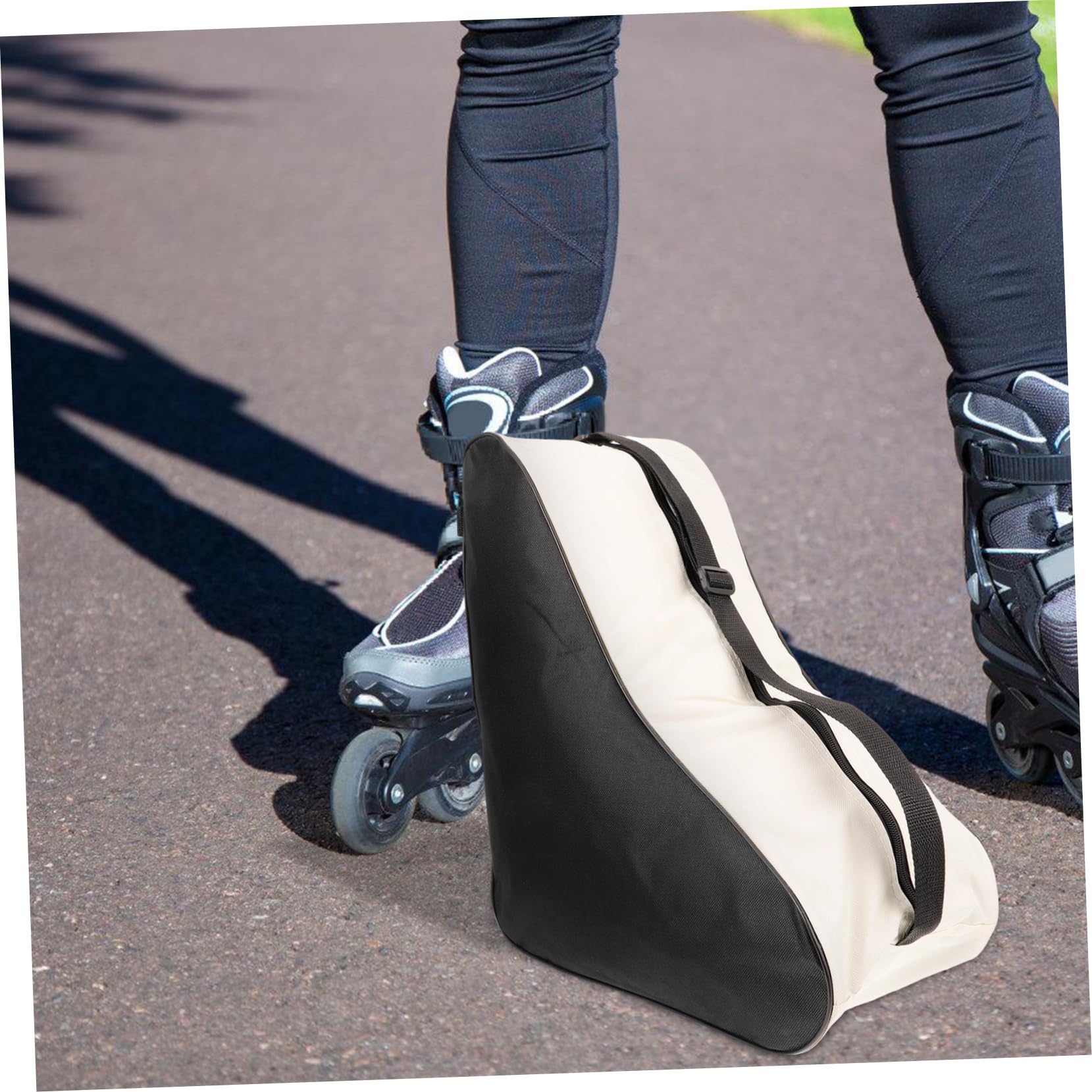 ibasenice borsa da skate borsone trolley ghiaccio pattini a rotelle per magazzinaggio Accessori pattinare borsa a tracolla a custodia per pattini a rotelle Panno Oxford