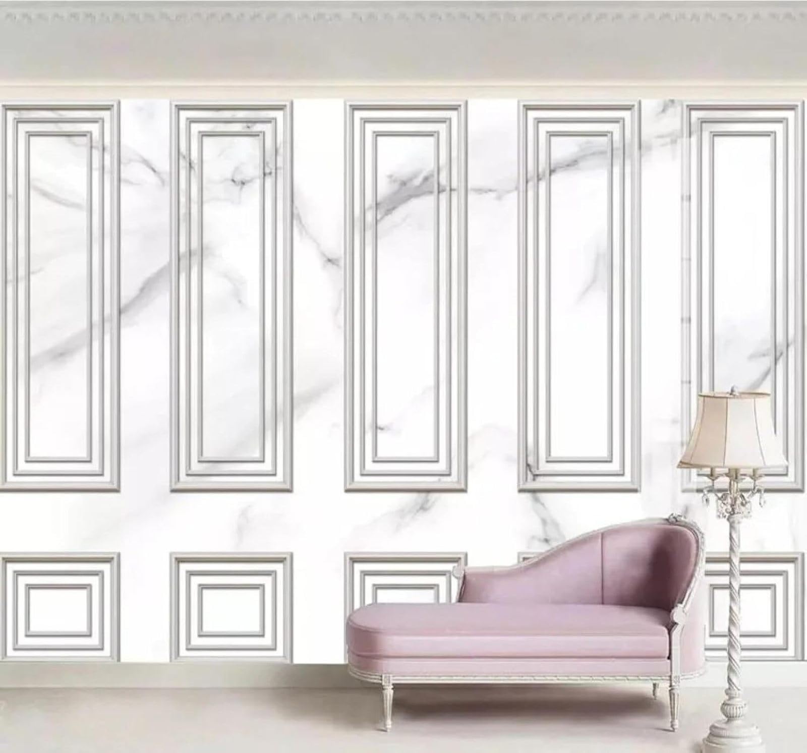 Xlming 200Cm×140Cm(B×H) Relief Black And White Lattice Texture Faux Marble 3D Wallpaper Premium Textured Silk Study Dining Living Room Bedroom Sofa Tv Wall Easy Install-200Cm×140Cm