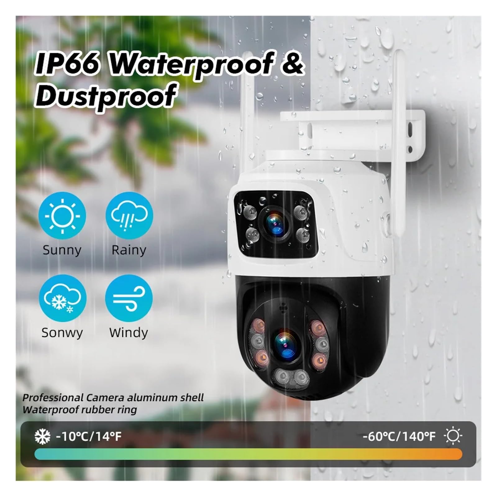 Caméra IP WiFi sans Fil à Double Objectif 6MP