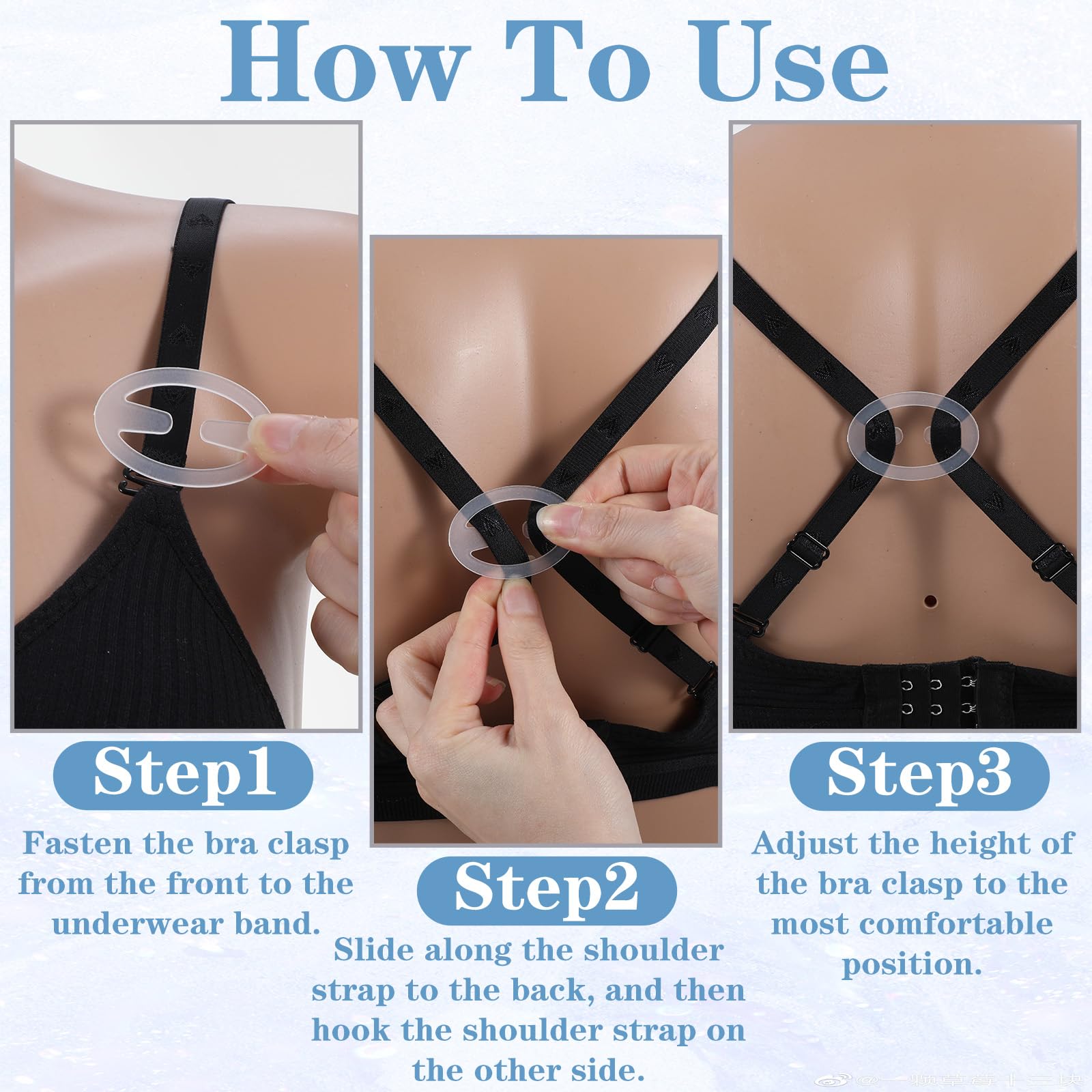 Nogeqi 14 Stück Unsichtbare BH Träger Clip, BH Klammer Rücken, BH-Clips für BH-Träger Rücken, rutschfeste BH-Träger-Halter, Bra Strap Holders für Fitnesssport Verhindern Schultergurte Rutschen