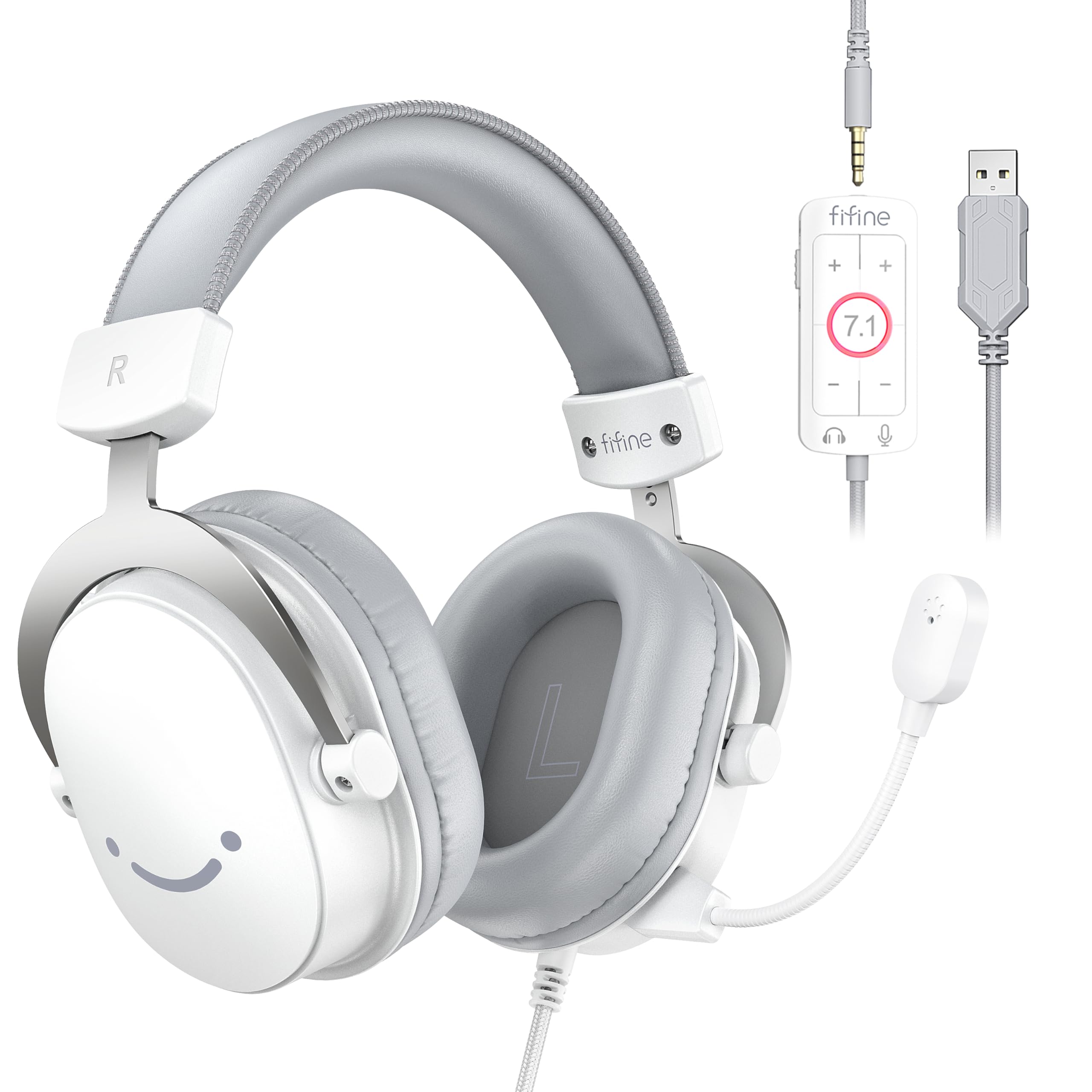 Amazon.co.jp: FIFINE ゲーミングヘッドセット 7.1サラウンドサウンド