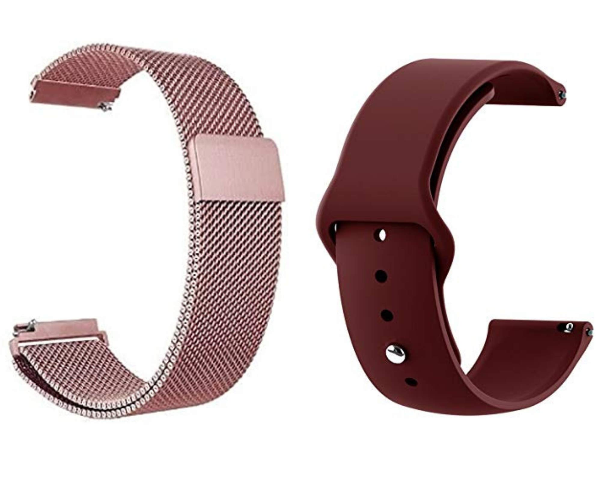 DIVERTS22mm Stainless Steel and Soft Silicon Watch Strap Bands Compatible  for Color Fit Pro /assist colorfit ultra colorfit nav/nav+ noisefit endure