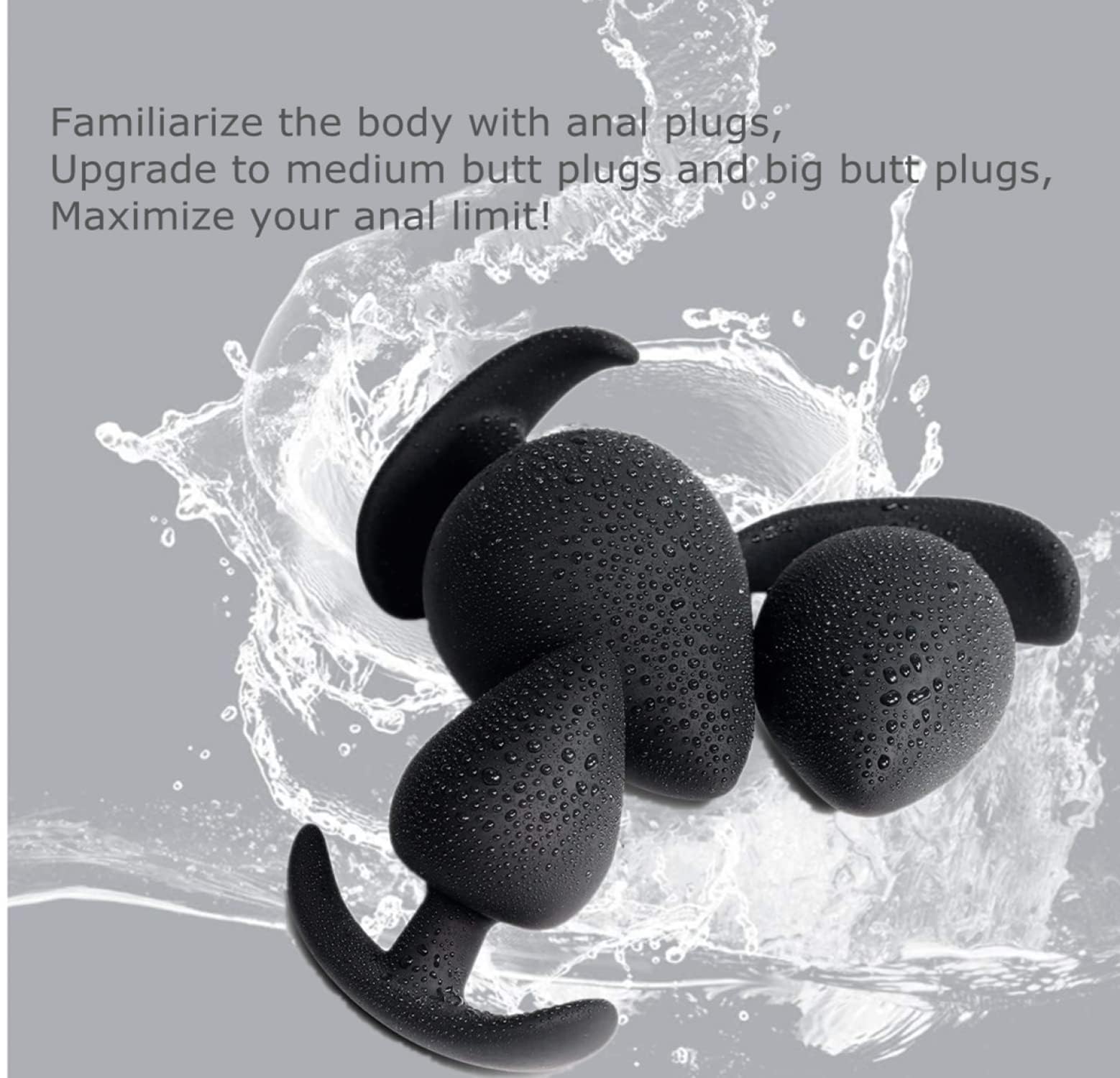 Butt Plug Anale Silicone Spina Anale Set Dildo Massaggio alla Prostata, Punto G e Masturbazione Plug Dilatatore Anale per Donne e Uomini