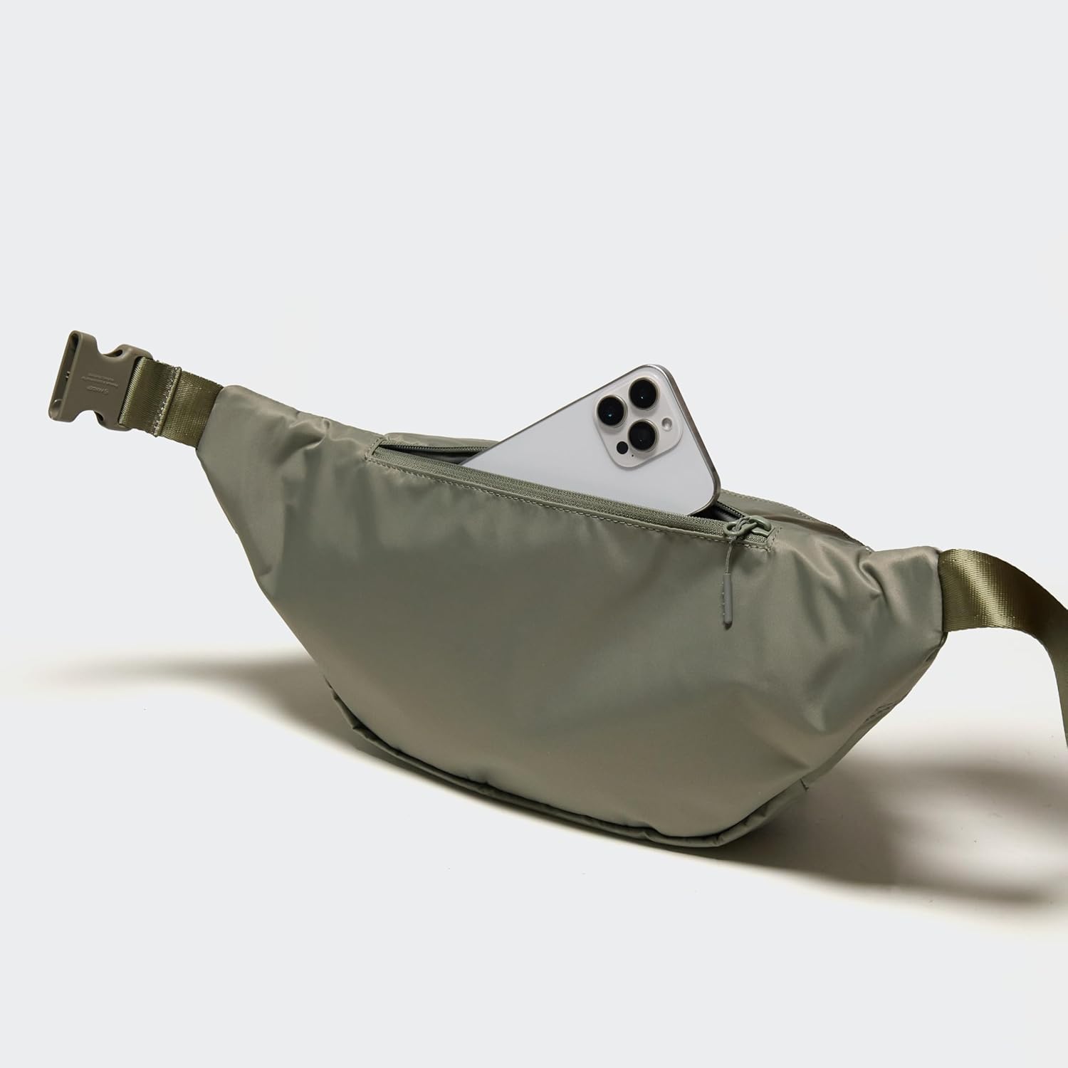 Pander Everywhere Belt Bag Crossbody Fanny Pack with Mesh Pockets and Adjustable Strap, 6L / Grey Sage - Image 5