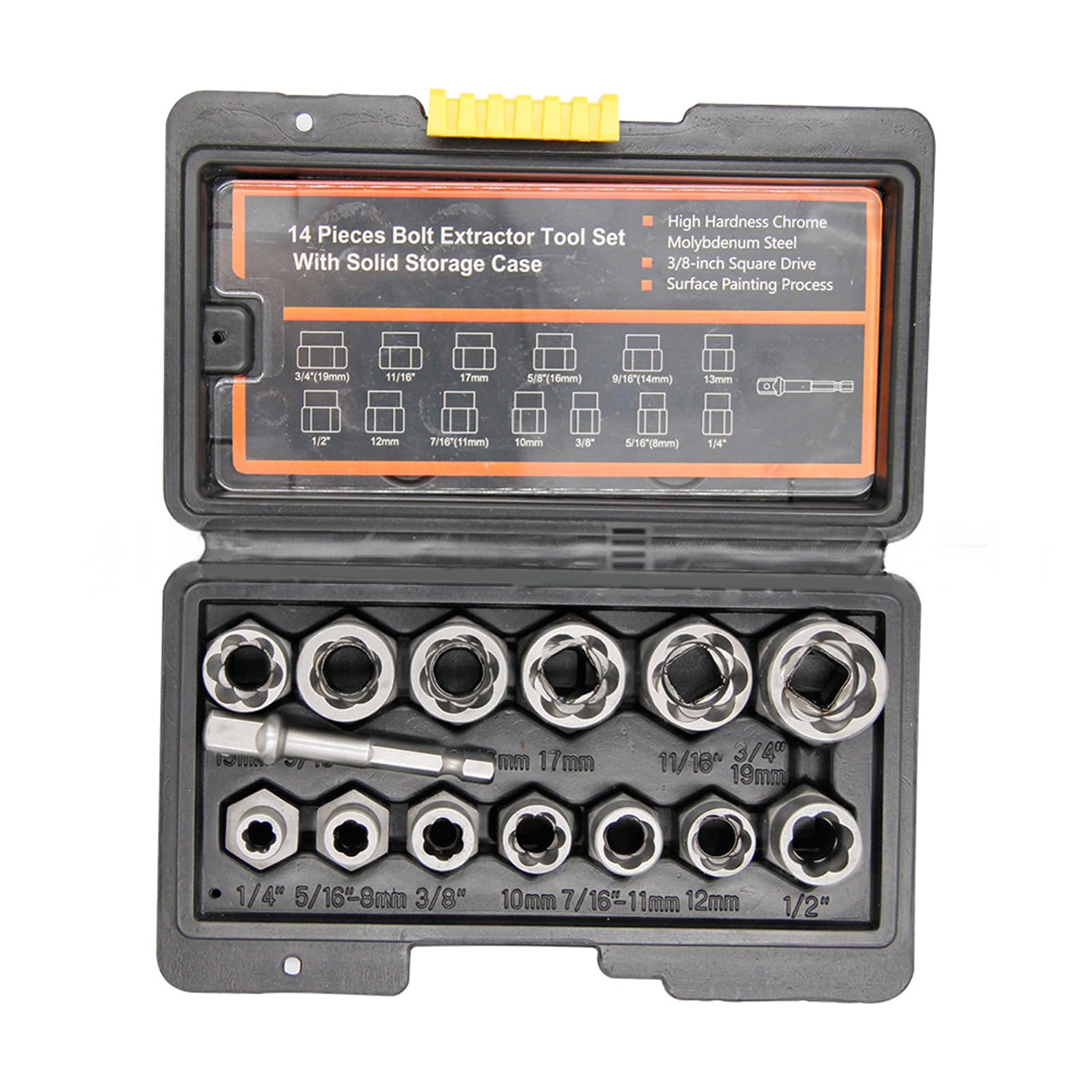 14Pcs Damaged Screw Extractor Set Easy Remove Any Stripped or Screw & Bolt Removal Tool Bolt Nut Remover