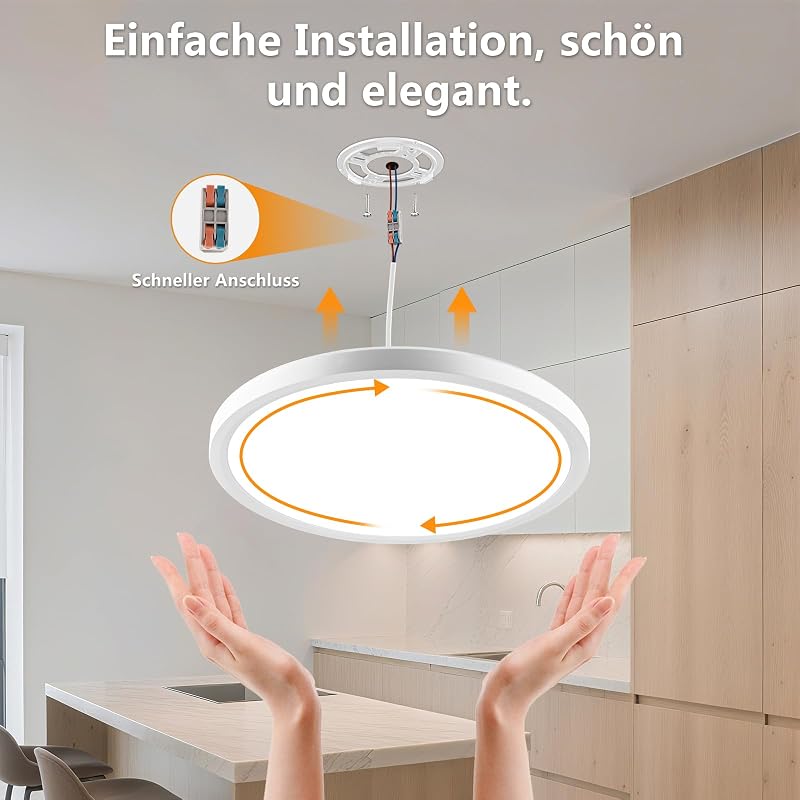Oumida LED mennyezeti lámpa 30cm dimmelhető távirányítóval, 24W, 2700-6500K