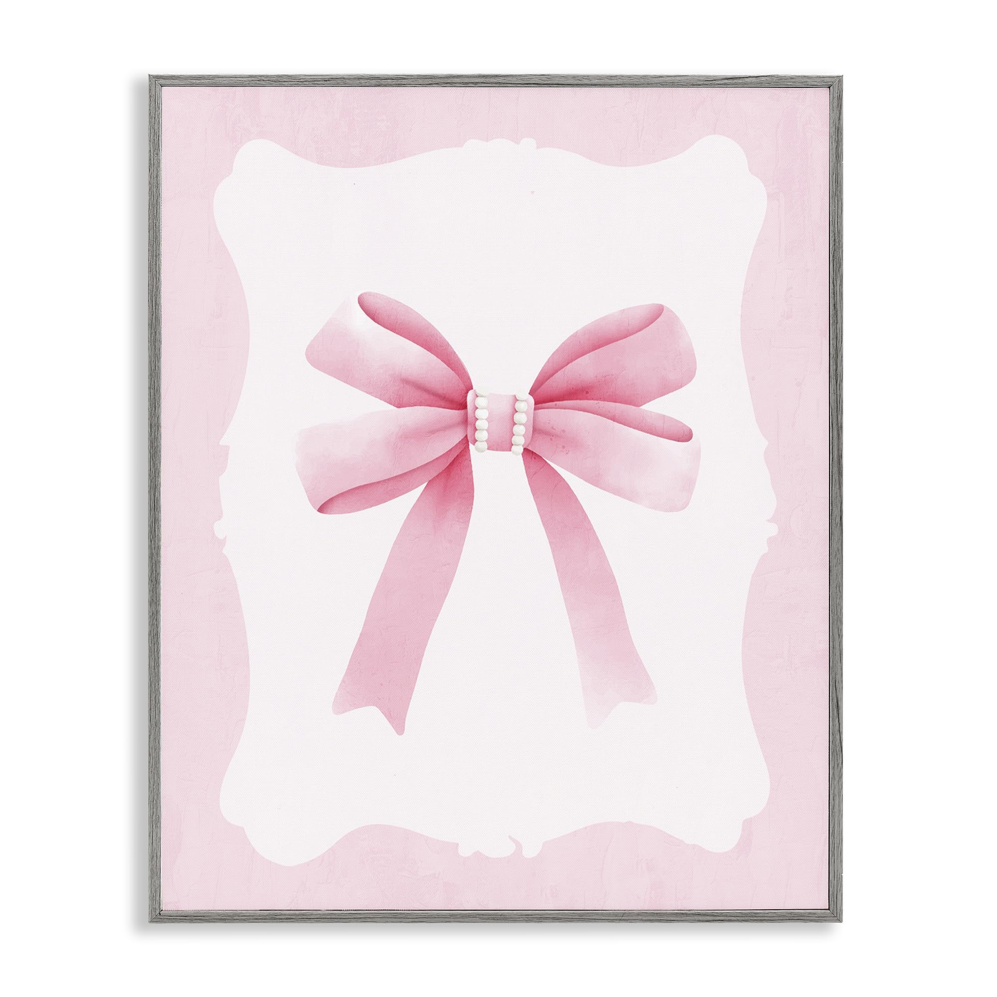 'Feminine Bow with Pearls'| Framed Giclee Art