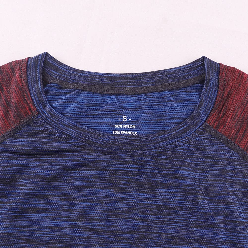 Muscle Alive Uomo Magro Stretto Compressione Livello Base Manica Corta Maglietta Bodybuilding Top Poliestere e Spandex