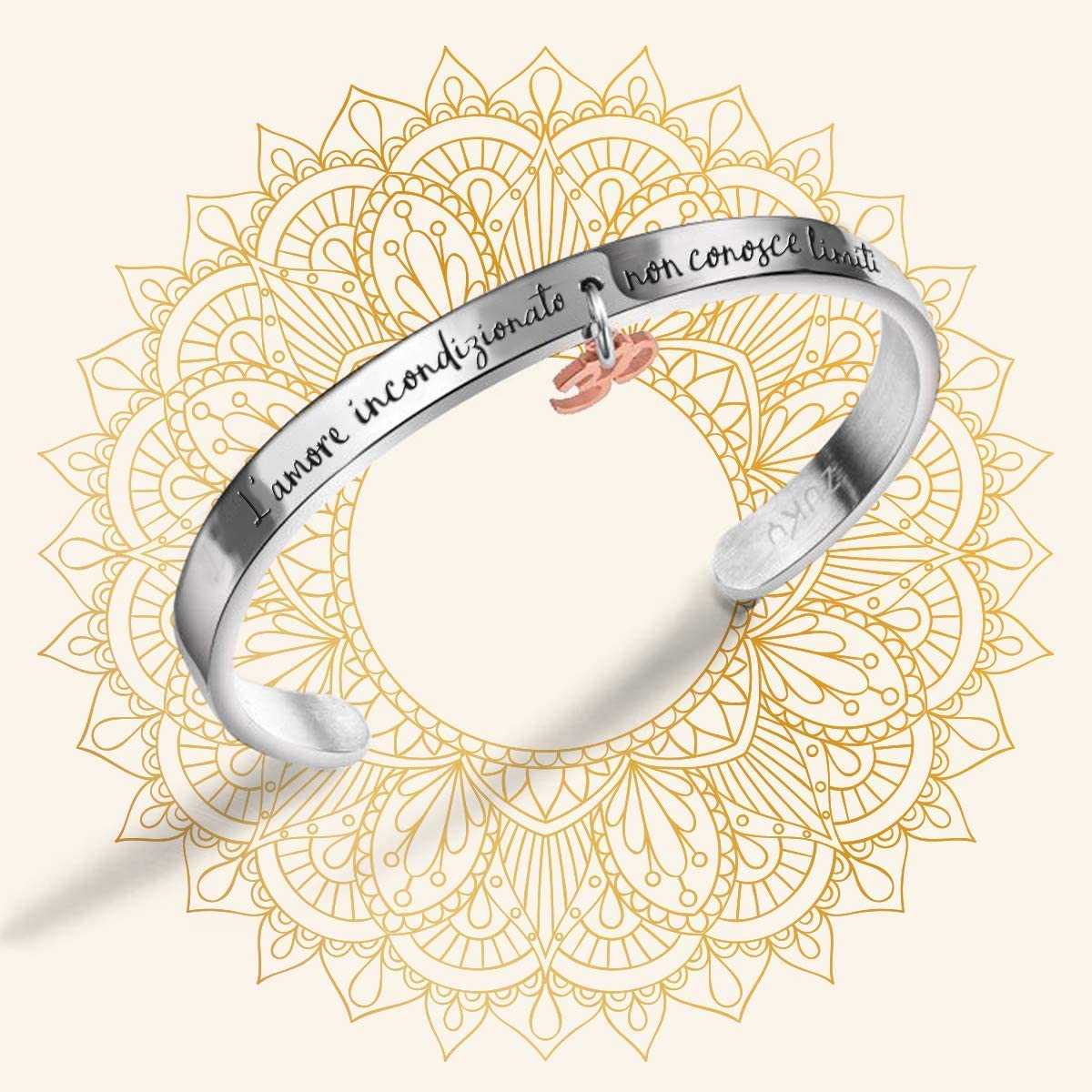 Aloha Bracciali in acciaio per donna con frasi su amicizia, amore e sogni