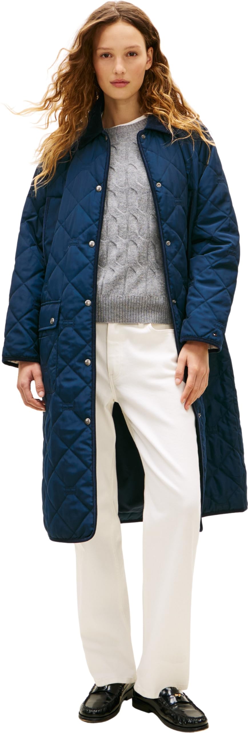 Tommy Hilfiger Damen Padded Flag Quilted Coat Ww0ww47747 Parka-Mantel (1er Pack)