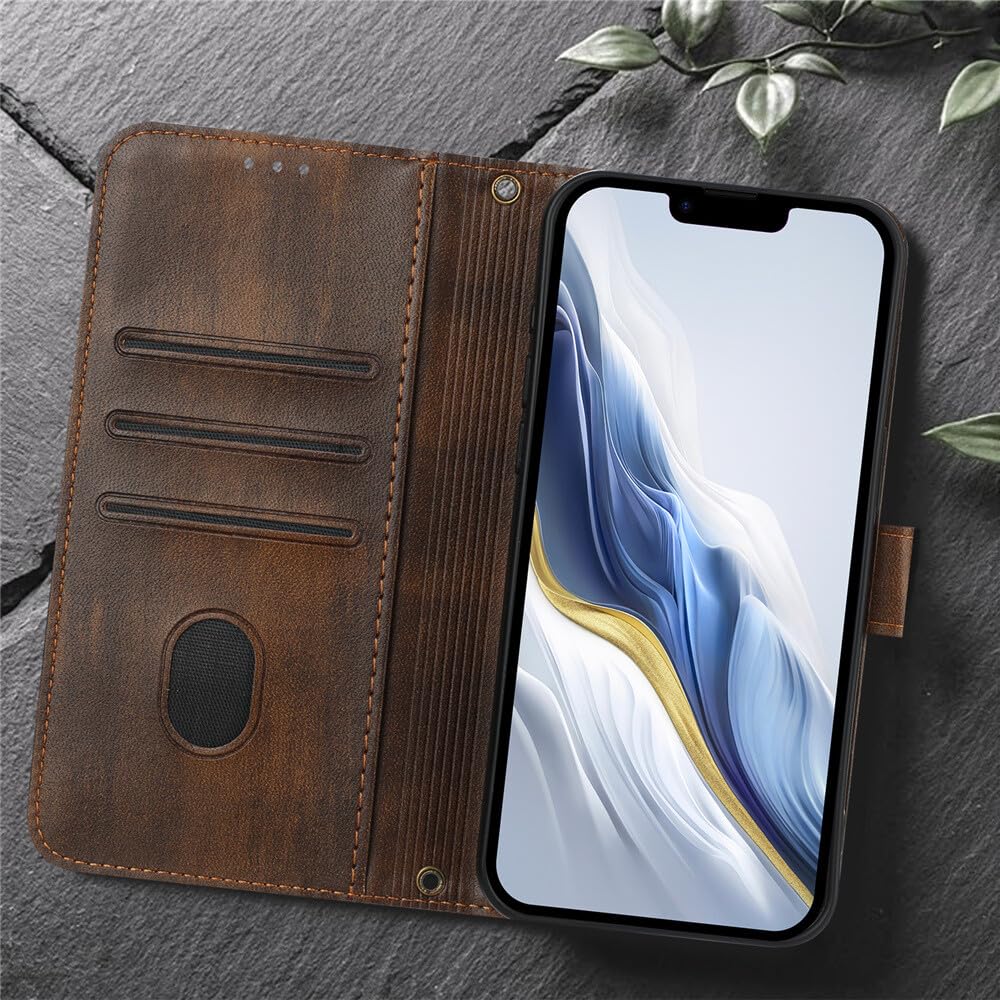 Generic Étui compatible avec Google Pixel 4A 5G (couleur : noir) étui portefeuille en cuir magnétique rétro