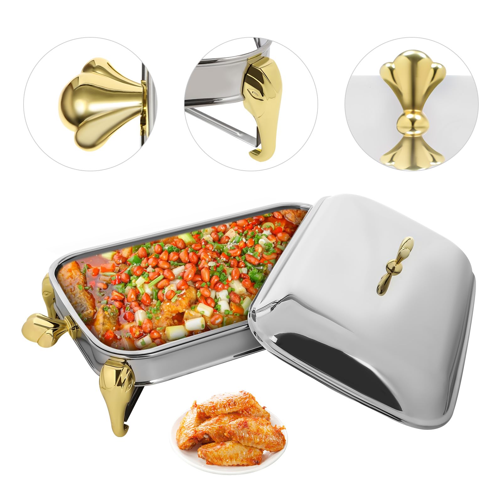 Calentador de Alimentos Chafer de Acero Inoxidable