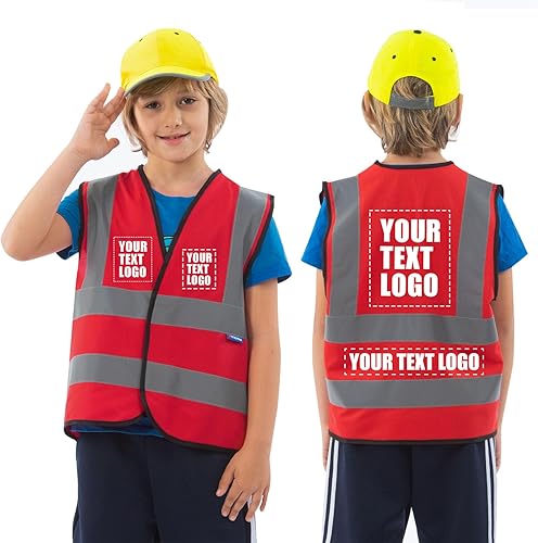 Miniatura 22 de AYKRM Chaleco de alta visibilidad para niños chaleco de seguridad reflectante de alta visibilidad