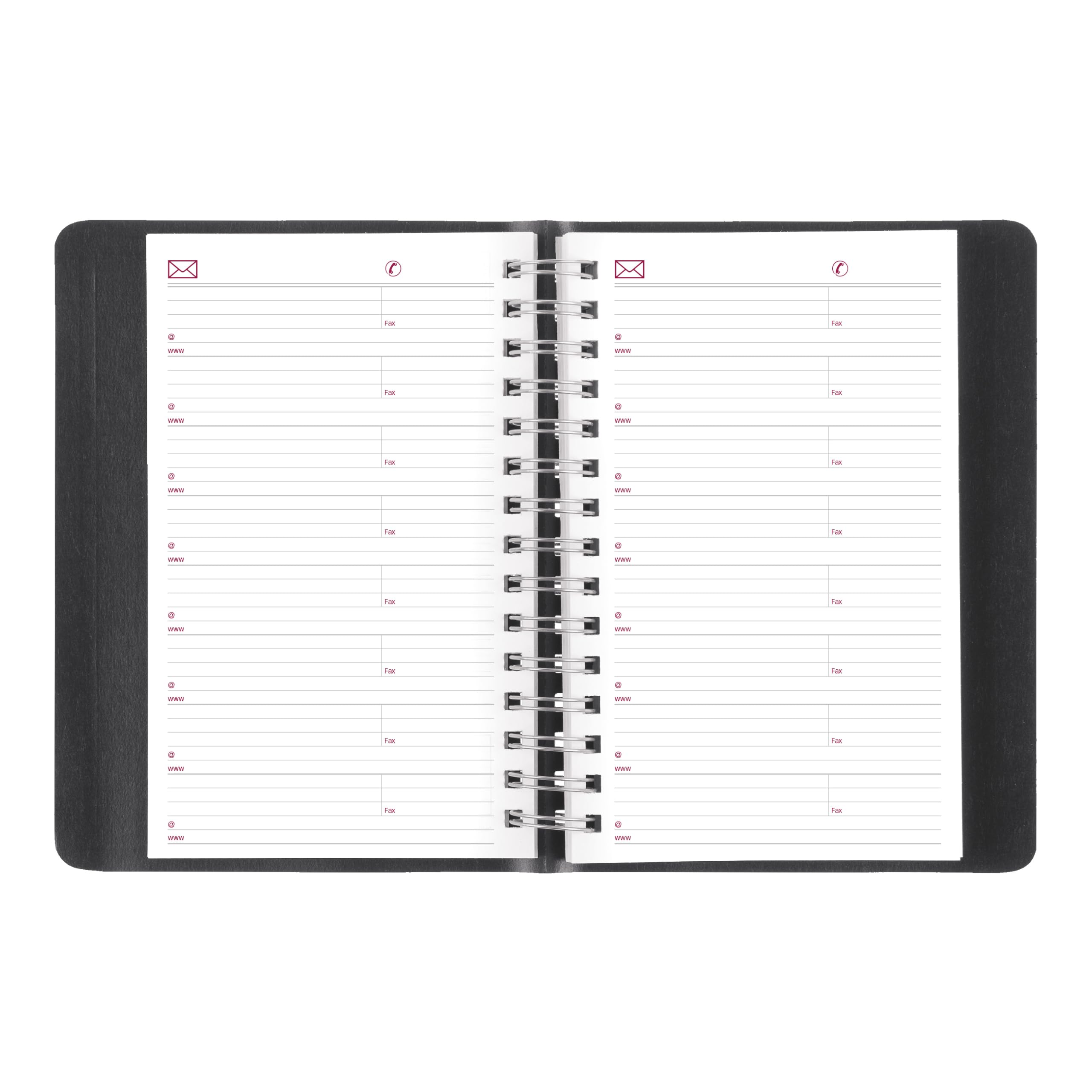 Brownline® CB800.BLK - Agenda giornaliera 2027, 12 mesi, da gennaio a dicembre, rilegatura a doppio filo, 20,3 x 12,7 cm, nero
