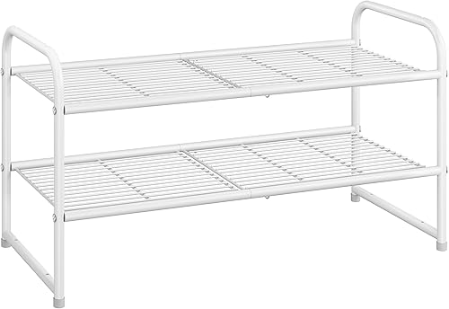 Miniatura 16 de Simple Trending Zapatero con capacidad para 60 pares, organizador de zapatos de 12 niveles, almacenamiento de zapatos apilable de metal resistente