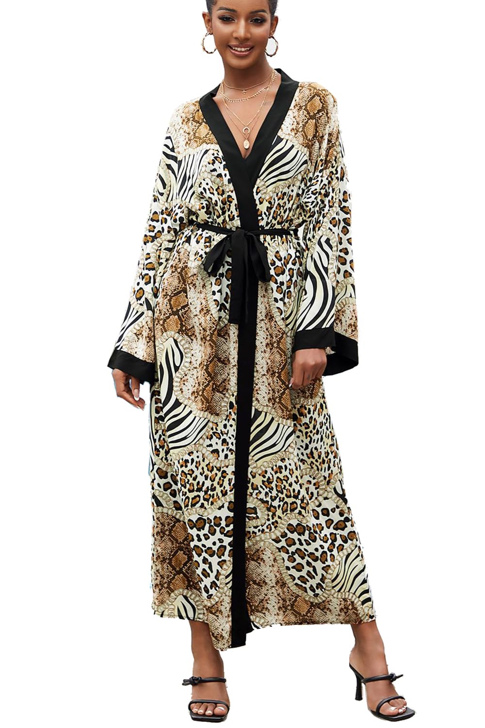 YouKD Kimono de verano para mujer, estilo bohemio, para playa, talla única