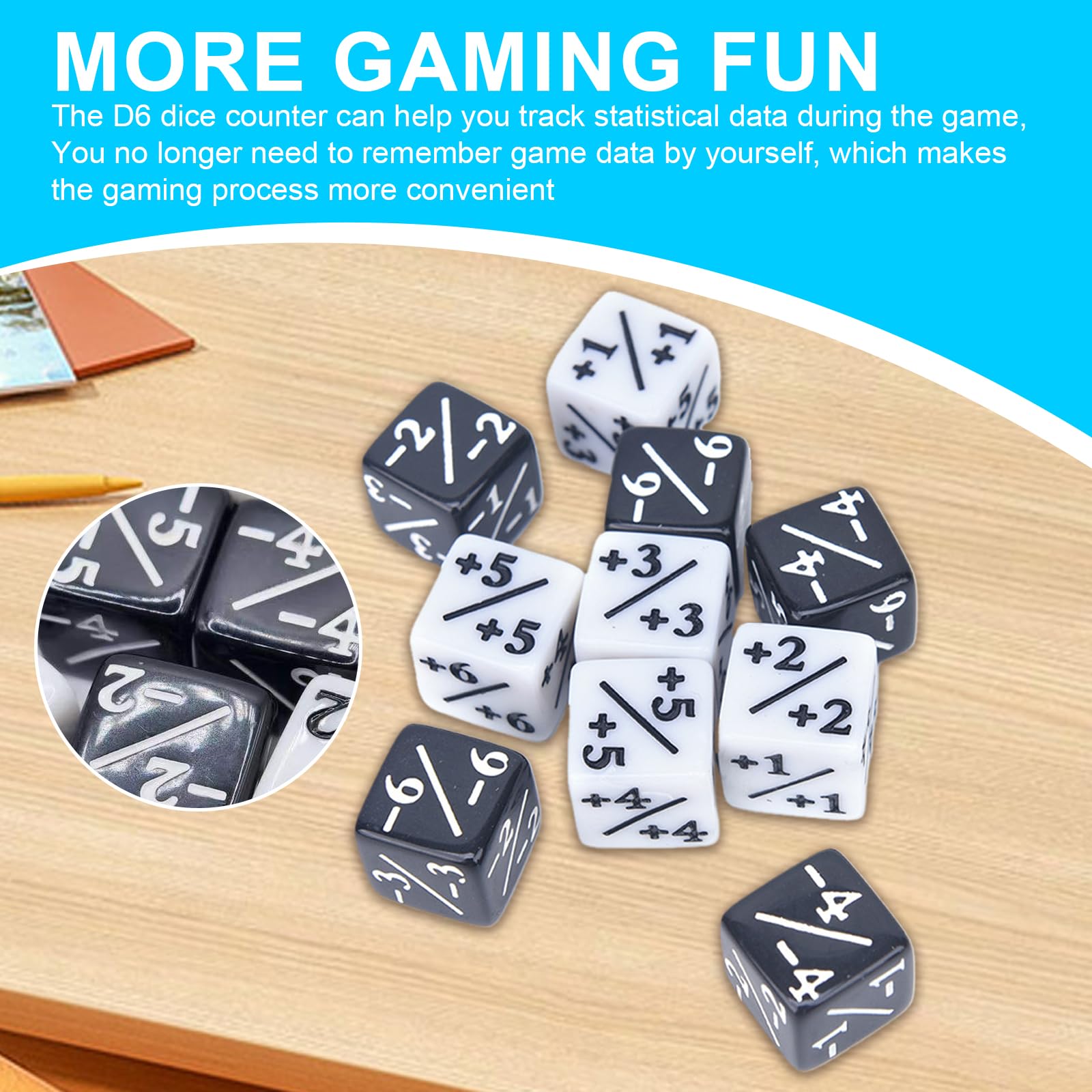25 Pcs Dice Counter Set, Token Dice, Loyalty Dice Compatible with MTG CCG - Image 3