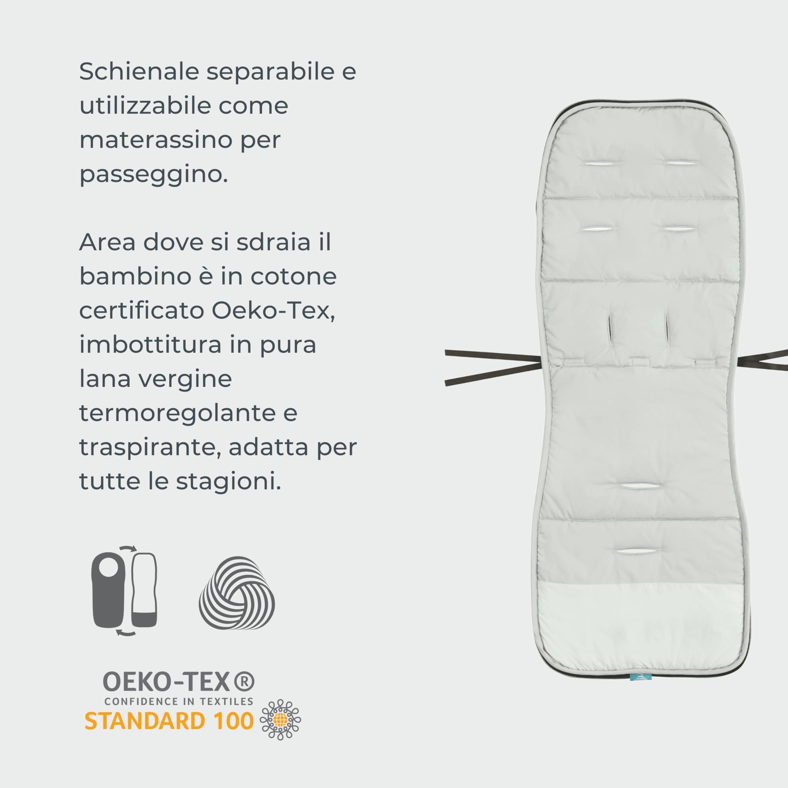 Nuvita 9920 Ovetto One+ | Sacco universale per passeggini e seggiolini auto | Protezione da 0 a 6 mesi (80cm)| Protezione fino a -18°C e Impermeabilità anti vento | Nero