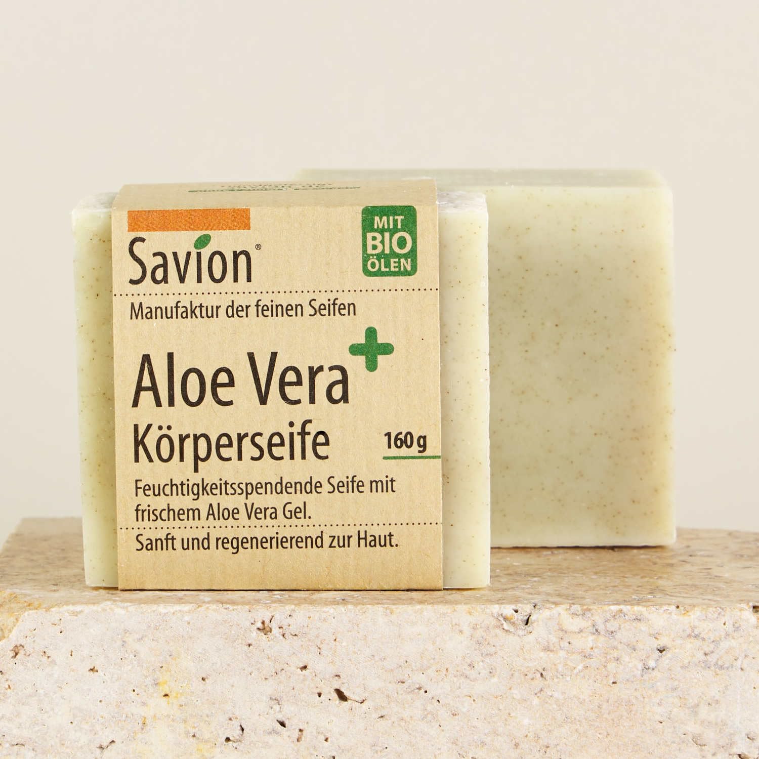Savion Aloe Vera Plus Körperseife – 160g, Vegan, Palmölfrei, Feuchtigkeitsspendend & Regenerierend