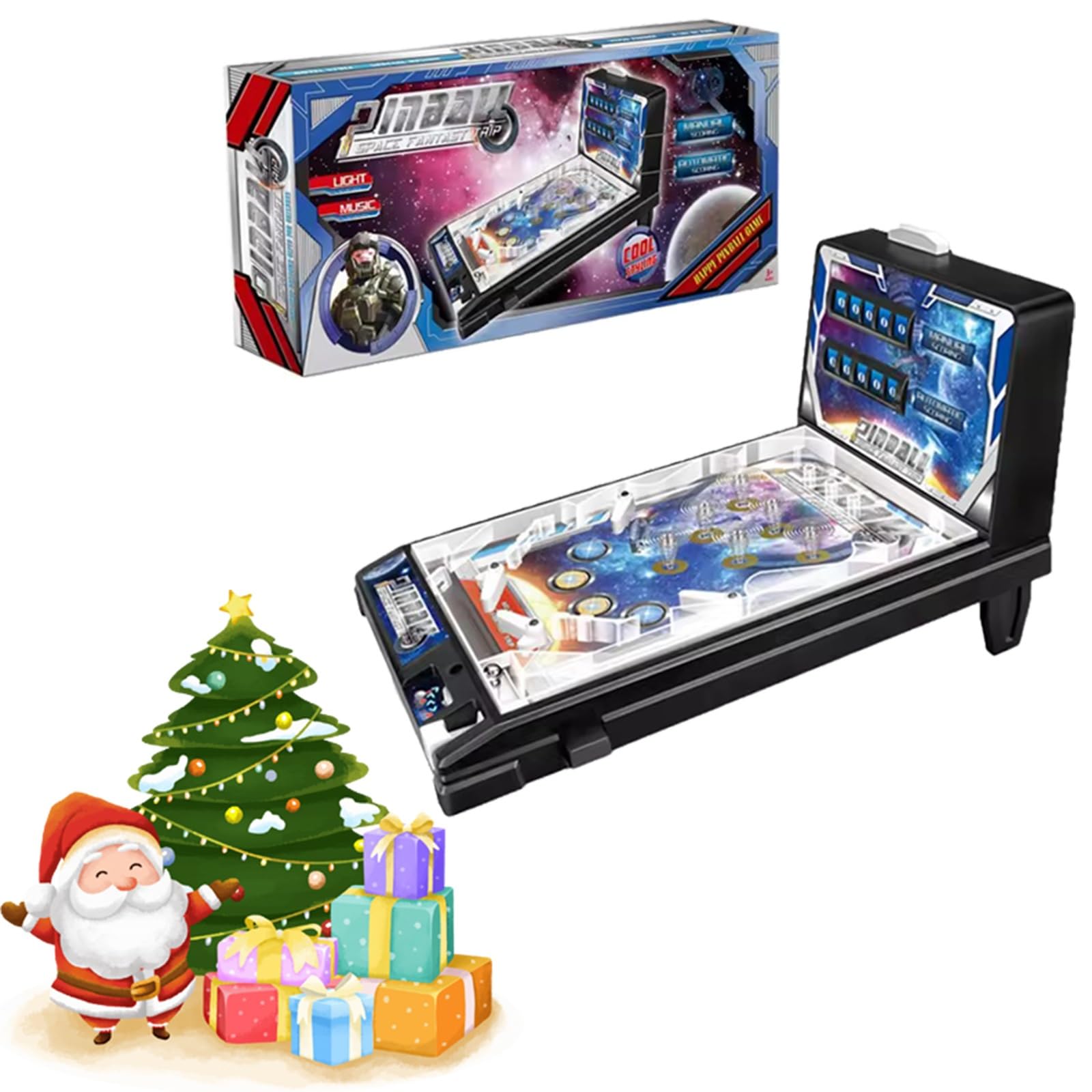 24 5x42x27cm Portable Tabletop Pinball Game Machine Electronic Machine ...