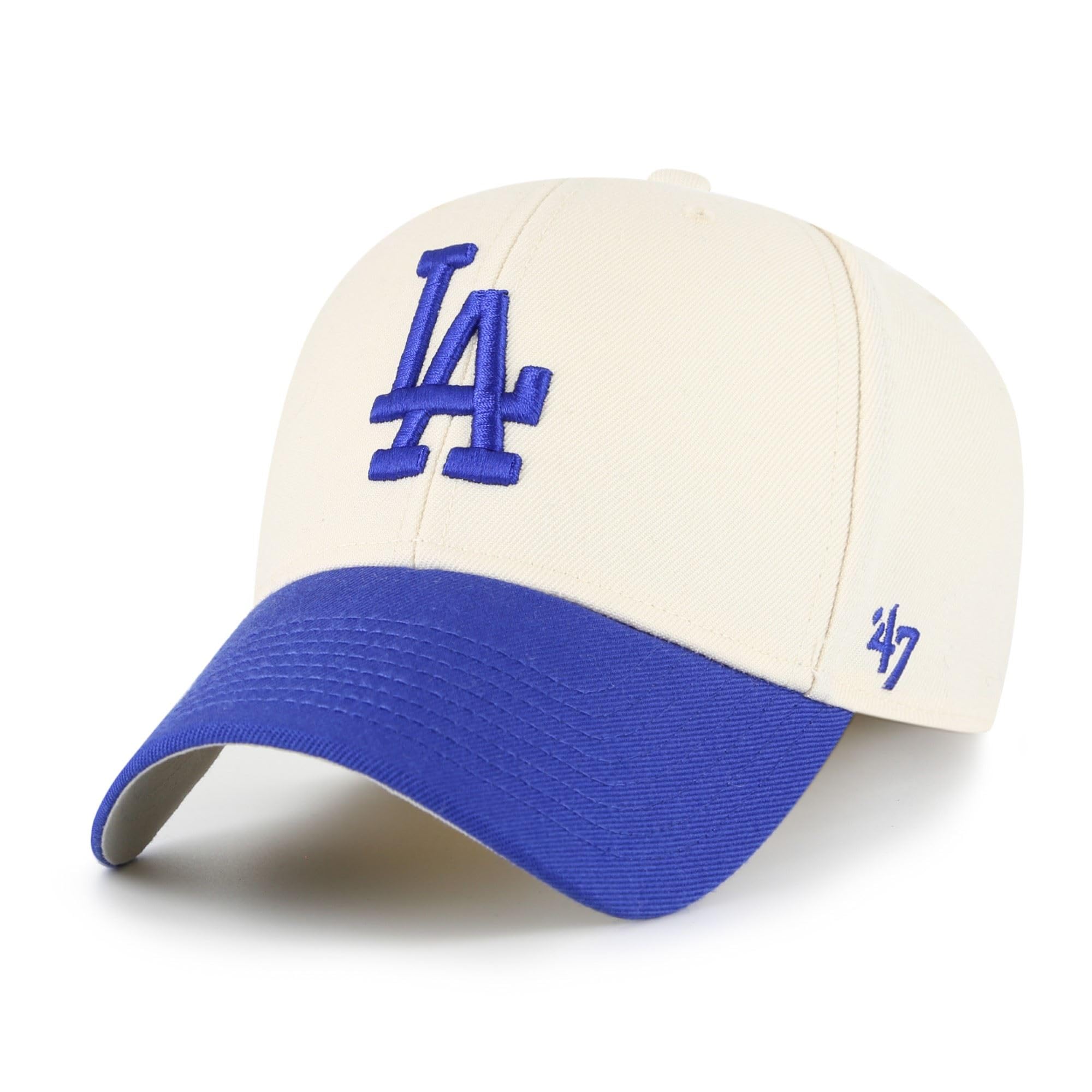 47 Los Angeles Dodgers MLB Two Tone Most Value P. Cap Beige Blue
