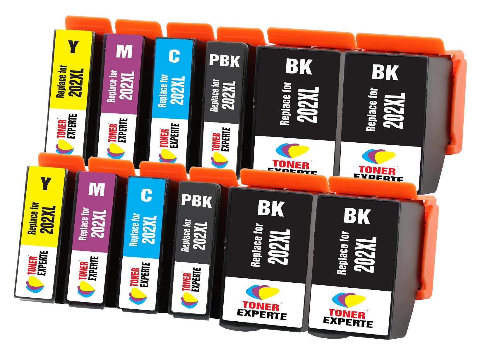 TONER EXPERTE® 12 XL Cartuchos de Tinta compatibles con 202XL 202 XL para Impresoras Expression Premium XP-6000 XP-6100 XP-6005 XP-6105 | Alta Capacidad