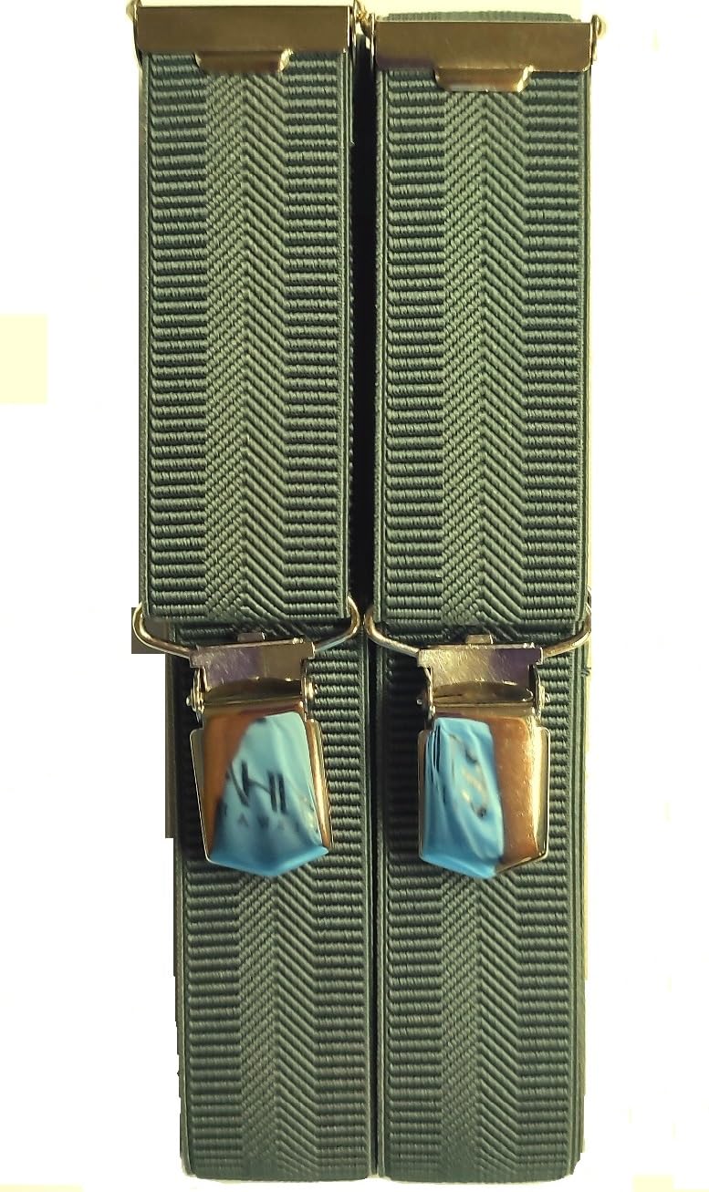 Men's Blue Stripes Braces Unisex Adjustable Clip-o... – Grandado