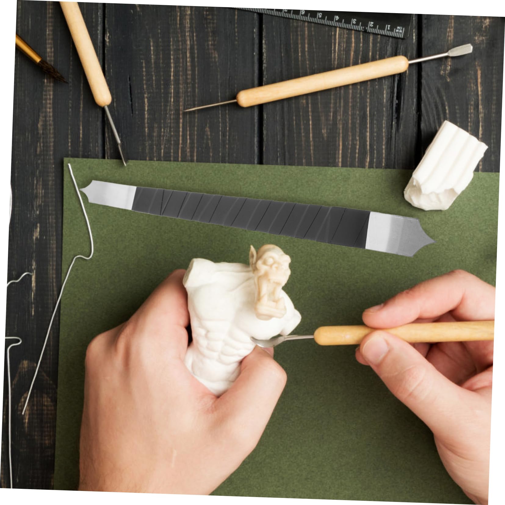 Artibetter 5 Pezzi Strumento per Argilla Utensile per Scultura Ceramica Design Ergonomico Sicuro e Resistente Adatto per Decorazioni Argilla