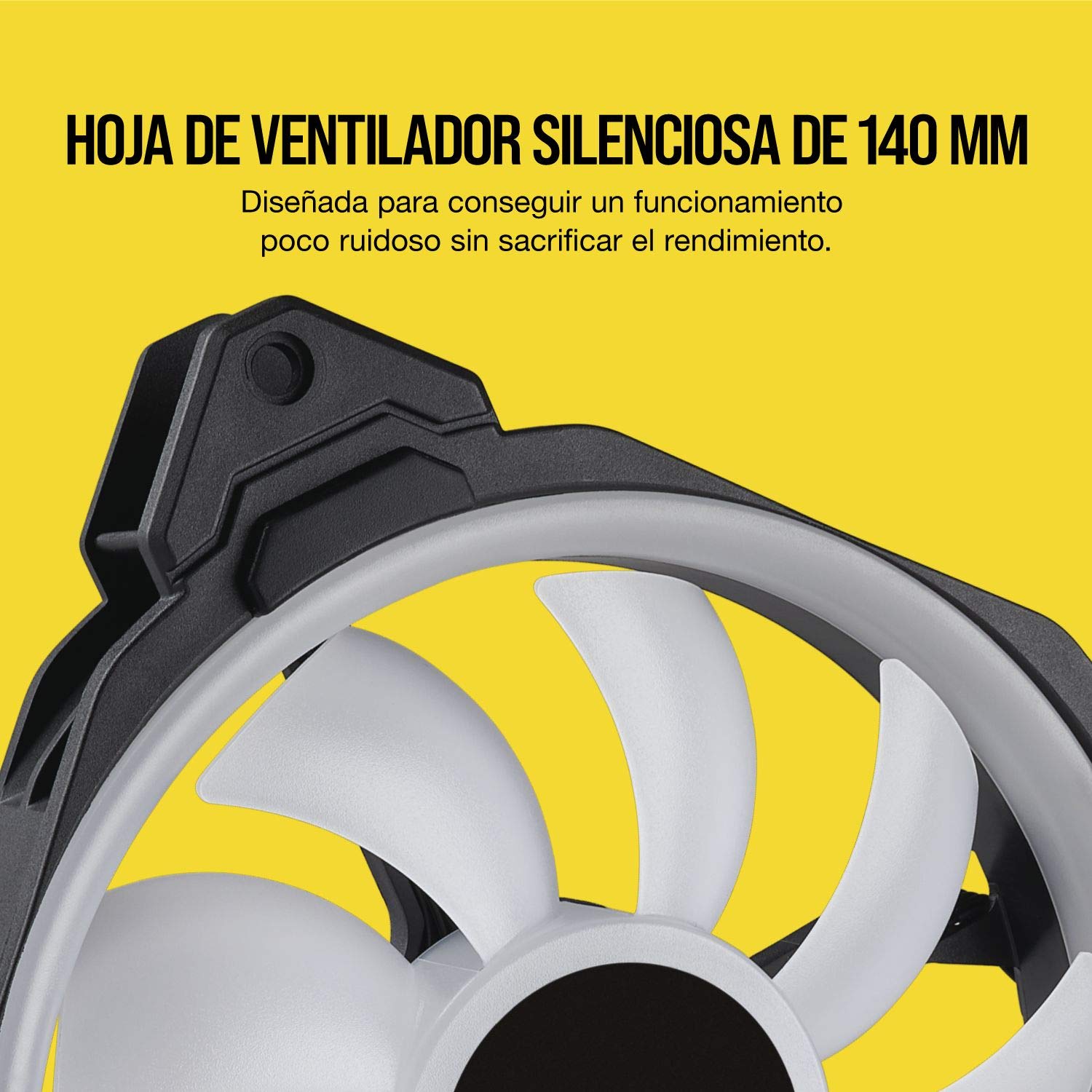 Corsair LL140 RGB Ventilador de PC (140 mm, Doble Halo RGB LED PWM) Paquete Soltero