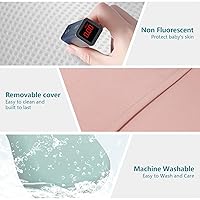 Vista 6 de Tumbona para bebé, tumbona suave de algodón orgánico transpirable para recién nacido, tumbona infantil para el hogar y viajes (azul 2)