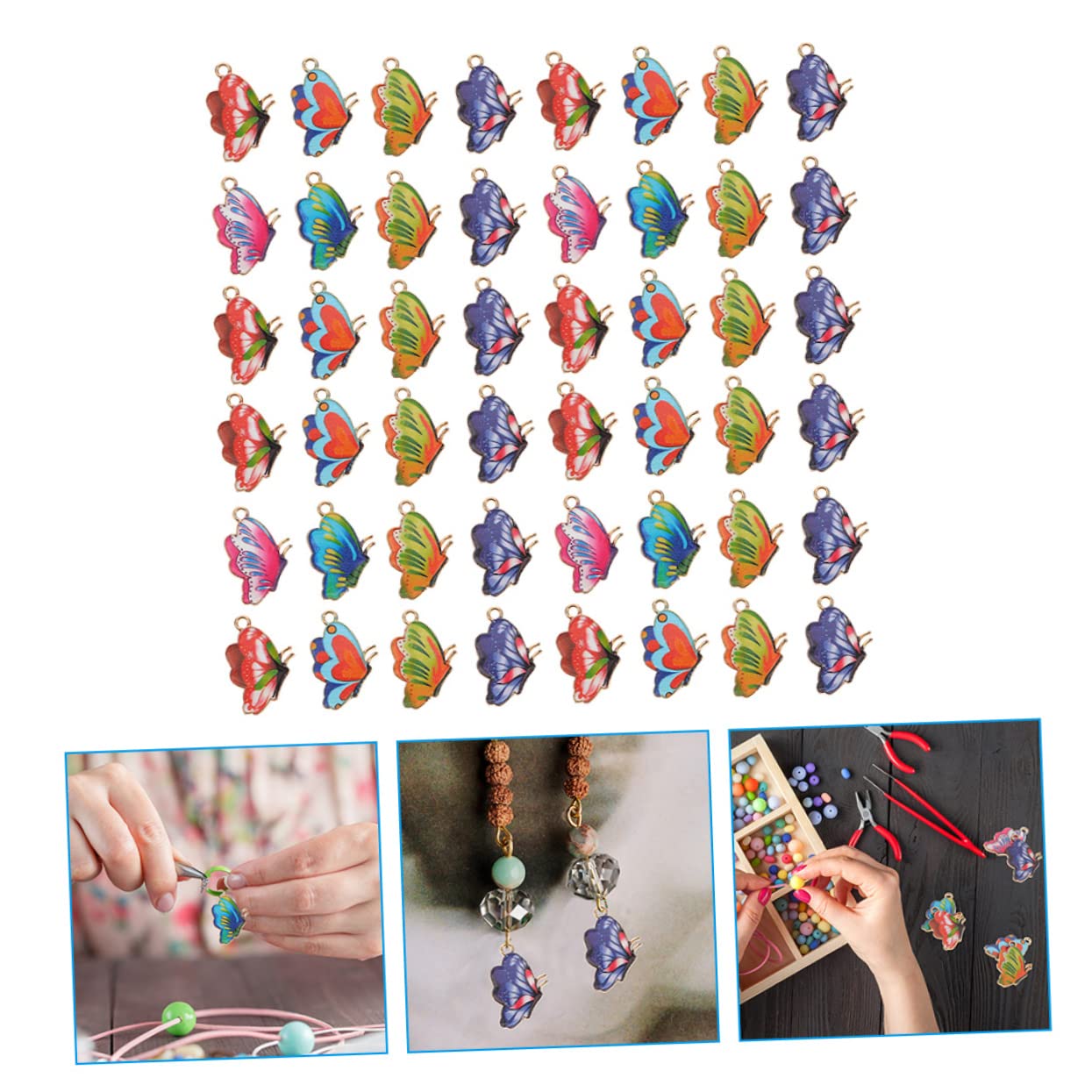 Operitacx 4 Juegos Colgante De Pulseras De Colgantes De Amuletos Para Hacer Joyas Colgantes Encantos Colgantes De Joyas De Aleación 48 Uds * 4
