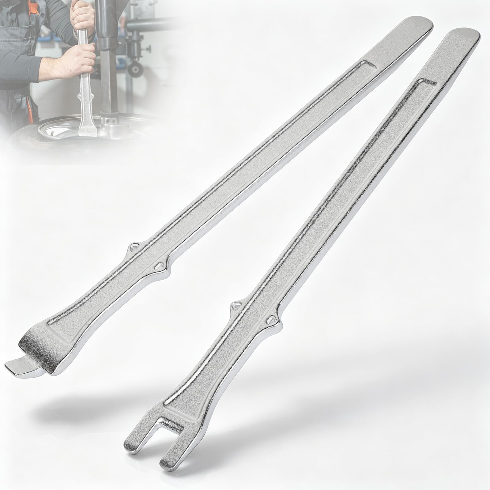SWAWIS Palancas para Desmontar Neumaticos 2 Piezas 40,5 cm