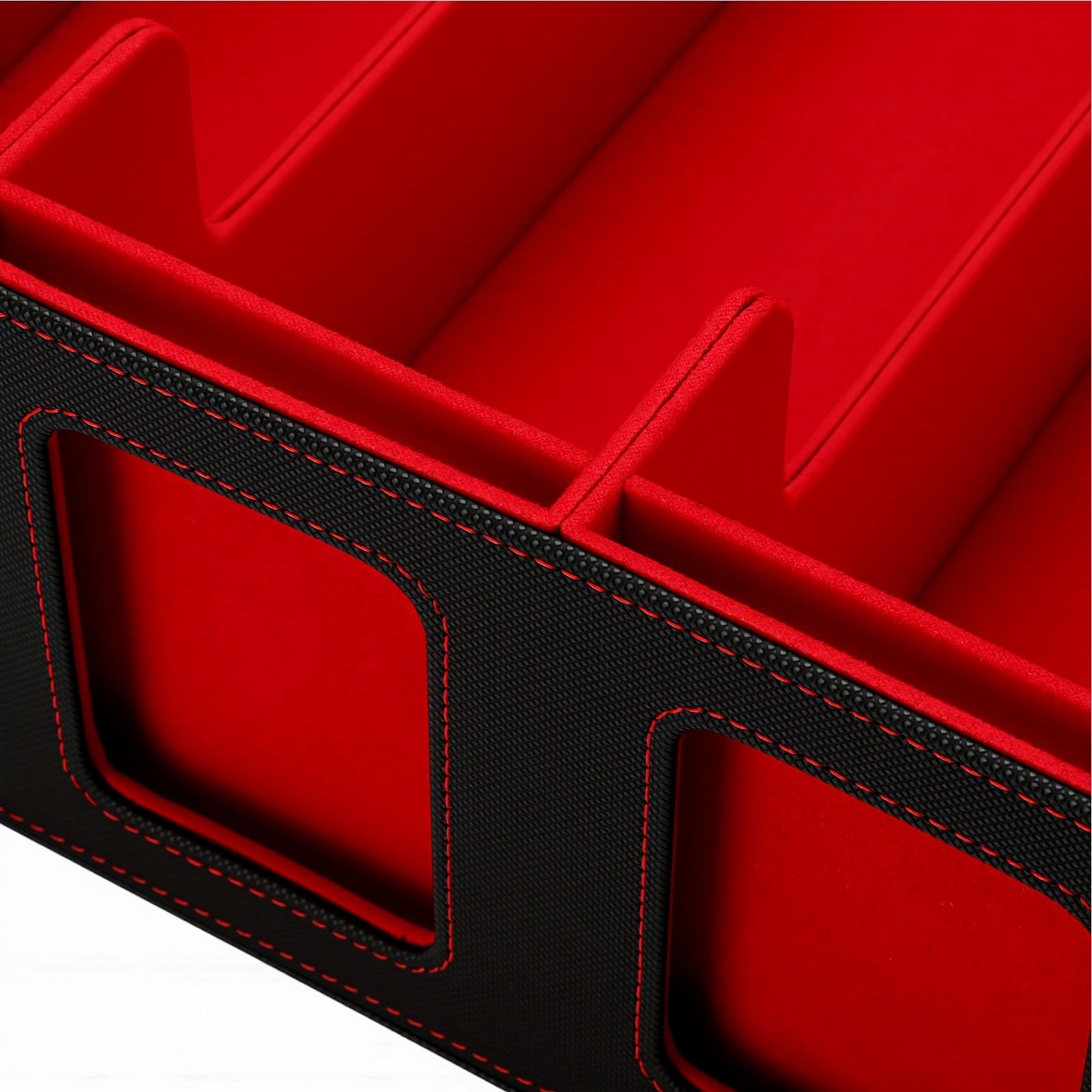 Qcwwy Caja de Almacenamiento para Tarjetas Coleccionables, Soporte para Baraja de 4 Filas de Cuero PU, Capacidad sin Mangas 3200 Plus, Forro de Franela con Cierre Magnético, para Colección de (#1)