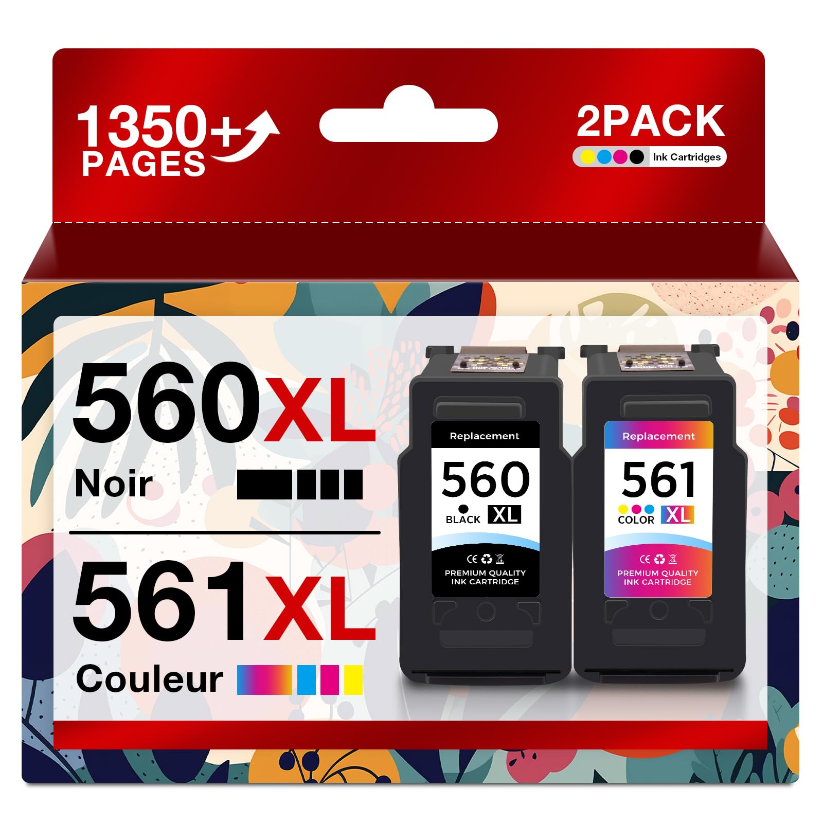 560XL 561XL Cartouche d'encre Remplacement pour Canon PG-560XL CL-561XL