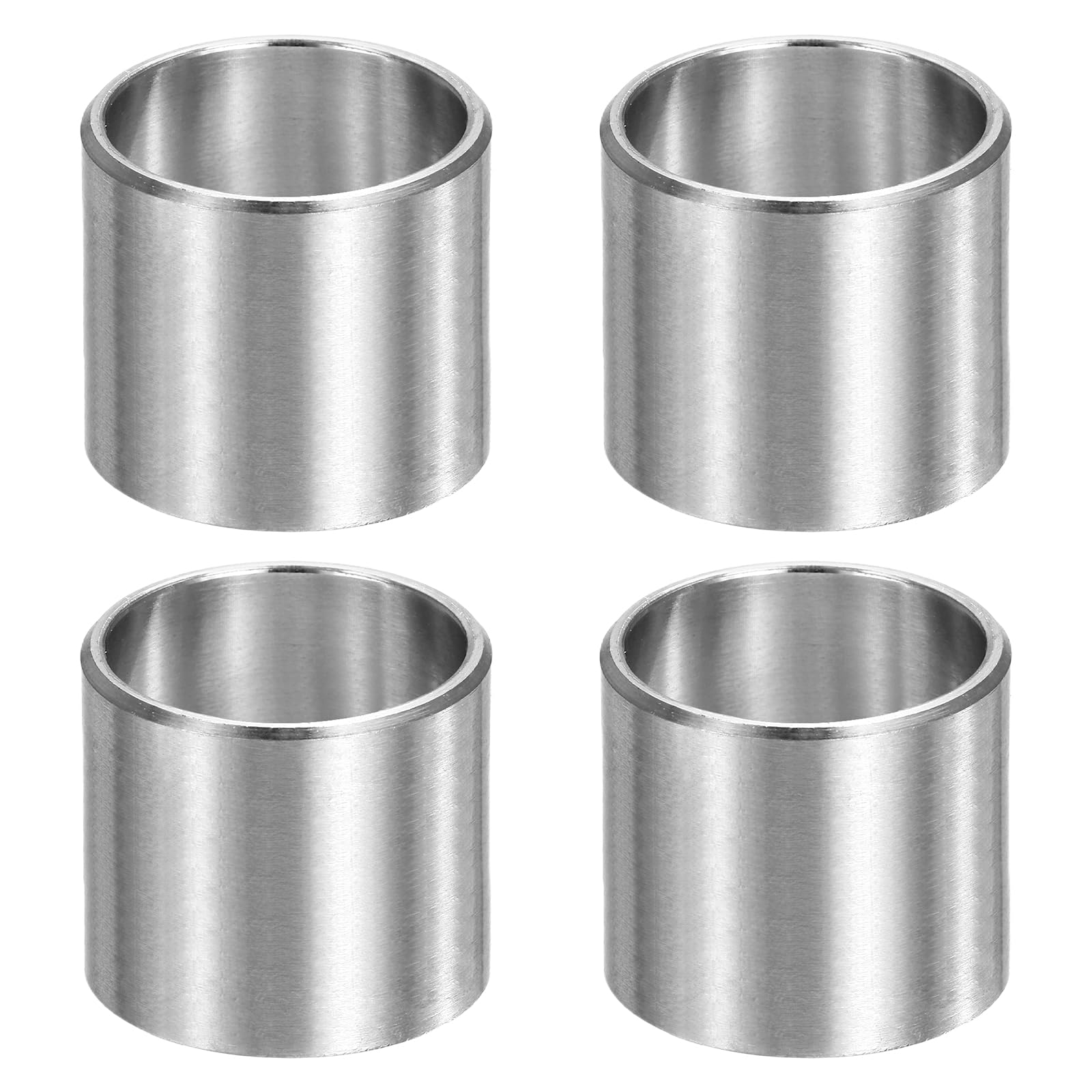 sourcing map 4pcs M20 Metal Spacers, 25/32" Stainless Steel Spacer 20mm IDx23mm ODx20mm Length Round Unthreaded Standoff Bushing Plain Finish for Screw Bolts, Silver