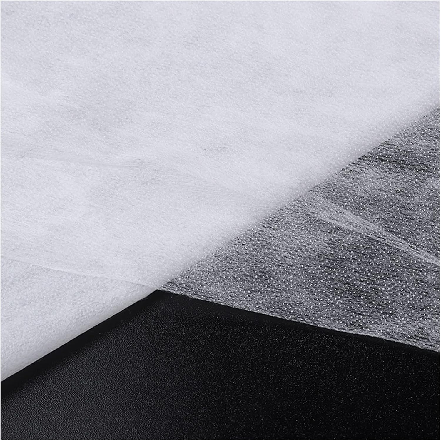 FTCYM Interfacing,Iron on Interfacing White Sewing Fusible Interlining Lightweight Clothes Fusible Interlining Lining DIY Fabric Apparel 5M *100cm