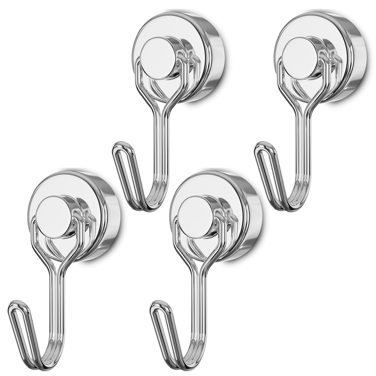 Tohoer Magnetic Hooks, Neodymium Magnets Hook Heavy Duty 30LBS with Rust Proof