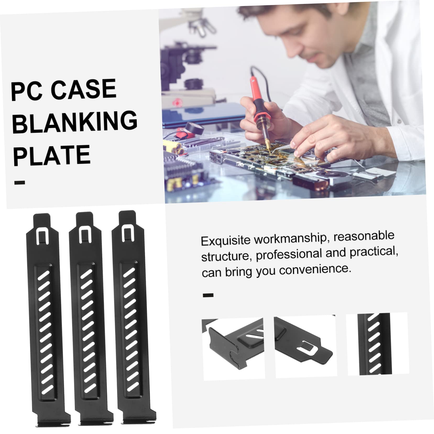 VILLCASE 4 Set Slot Pci Ventilato Inossidabile Per Computer Protezione Antipolvere E Dissipazione Del Calore 20 Pezzi*4