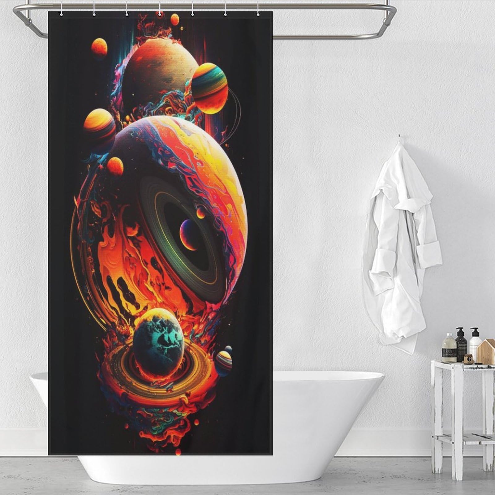 Décoration salle de bain moderne style space pour douche italienne