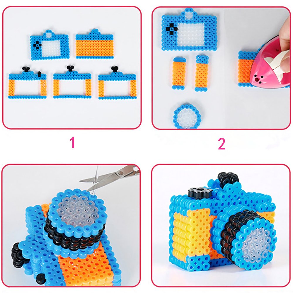 Amazon | パーラービーズ アイロンビーズ 単色 子供 DIY用