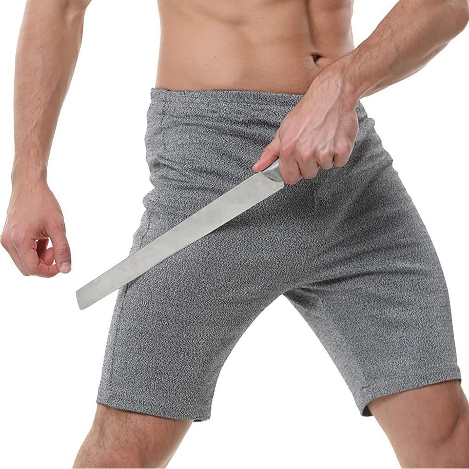 Pounjsd stab resistant clothing,stab vests for men,Covert Cut Resistant Pants, Stab-proof shorts, Men's Tactical Trousers, anti bullet vest for Protect Personal Safety, Bite-Proof Tear-Proof,Grey, 2XL