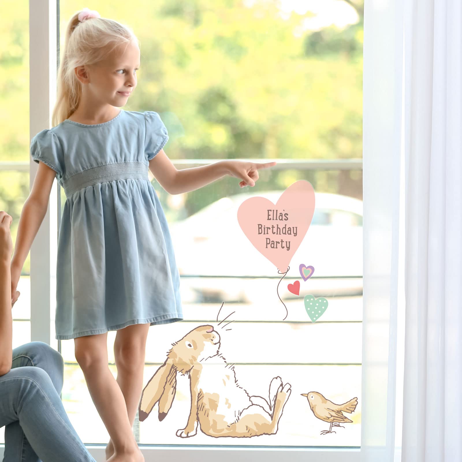 Stickerscape Guess How Much I Love You Window Stickers (Personalised Window - Large) | Nursery Window Stickers, Woodland Window Stickers, Nursery Window Decor| Easy to Apply, Cleanly Removable