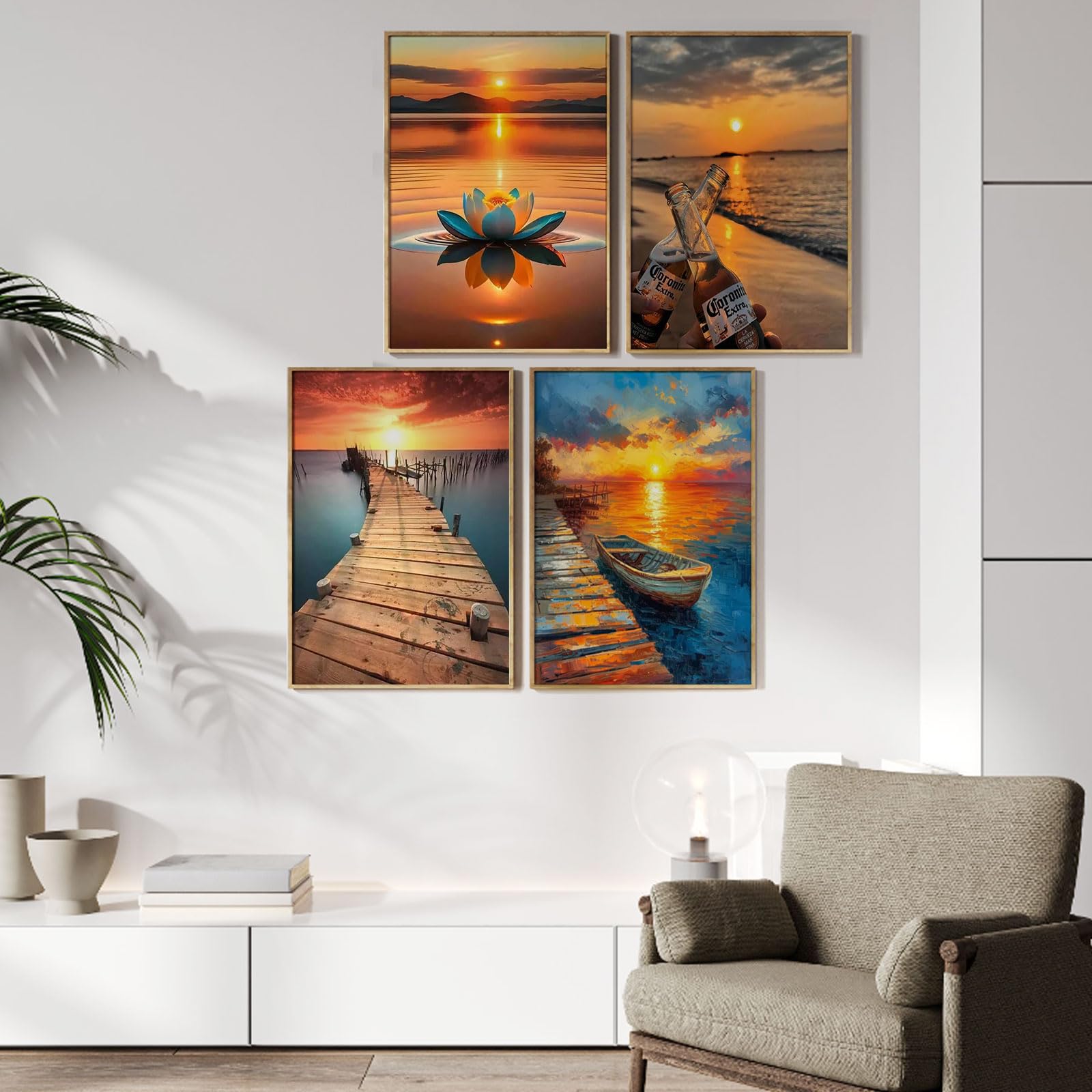 TDFERAN Kit Diamond Painting 5D Astratto 30x40cm - Paesaggio Oro Vintage - Fai Da Te Con Cornice Non Inclusa