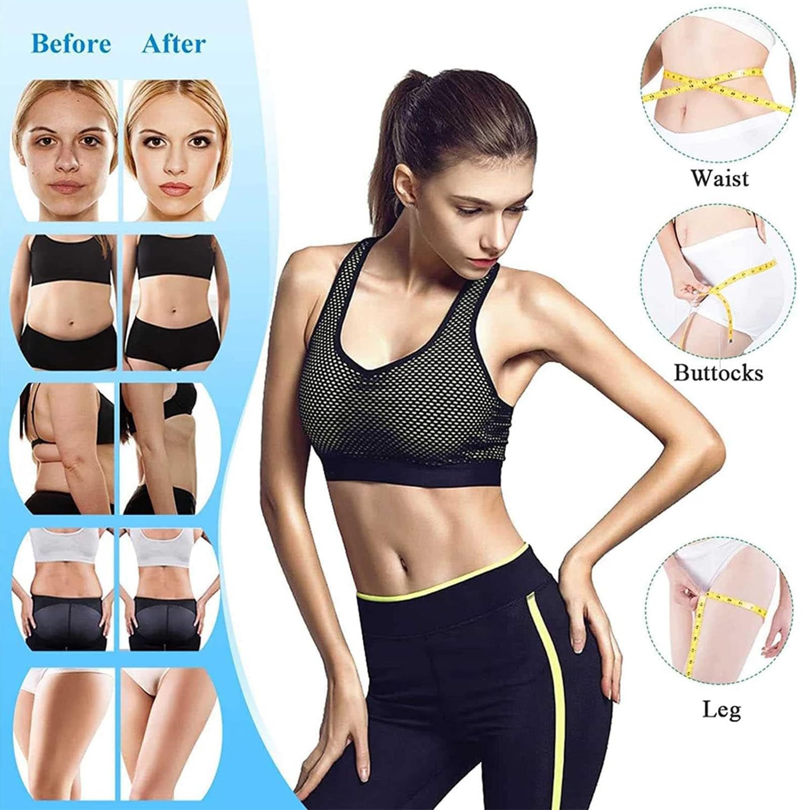 Cavitation 40K Machine de Beauté à Ultrasons, Appareil De Tonification du Corps, Appareil Professionnel De Remodelage du Corps pour Le Ventre La Taille Les Jambes (9 en 1)