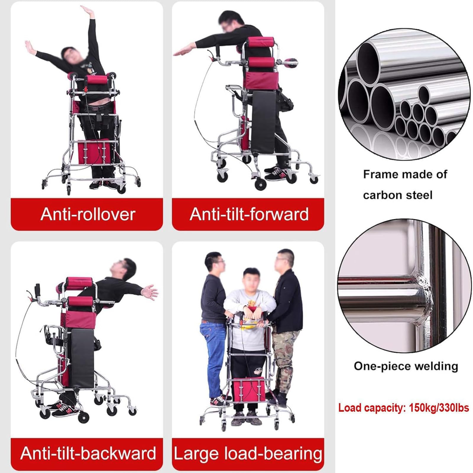 Rollator rehabilitacyjny z mózgowym porażeniem dziecięcym i niedowładem połowiczym Chodzik z hamulcem ręcznym Pomoce treningowe 8 kółek Chodzik dla osób starszych Rehabilitacja