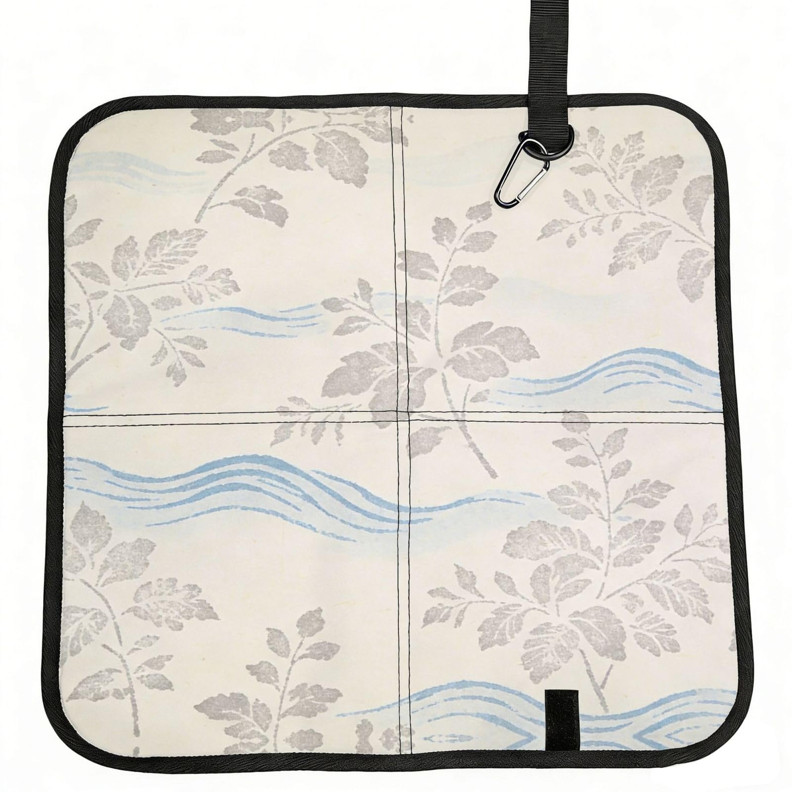 DUYIOKH Leaf & Wave Print Texture Print Foldable Portable Seat Cushion for World Cup Games, Camping and Outdoor Activities