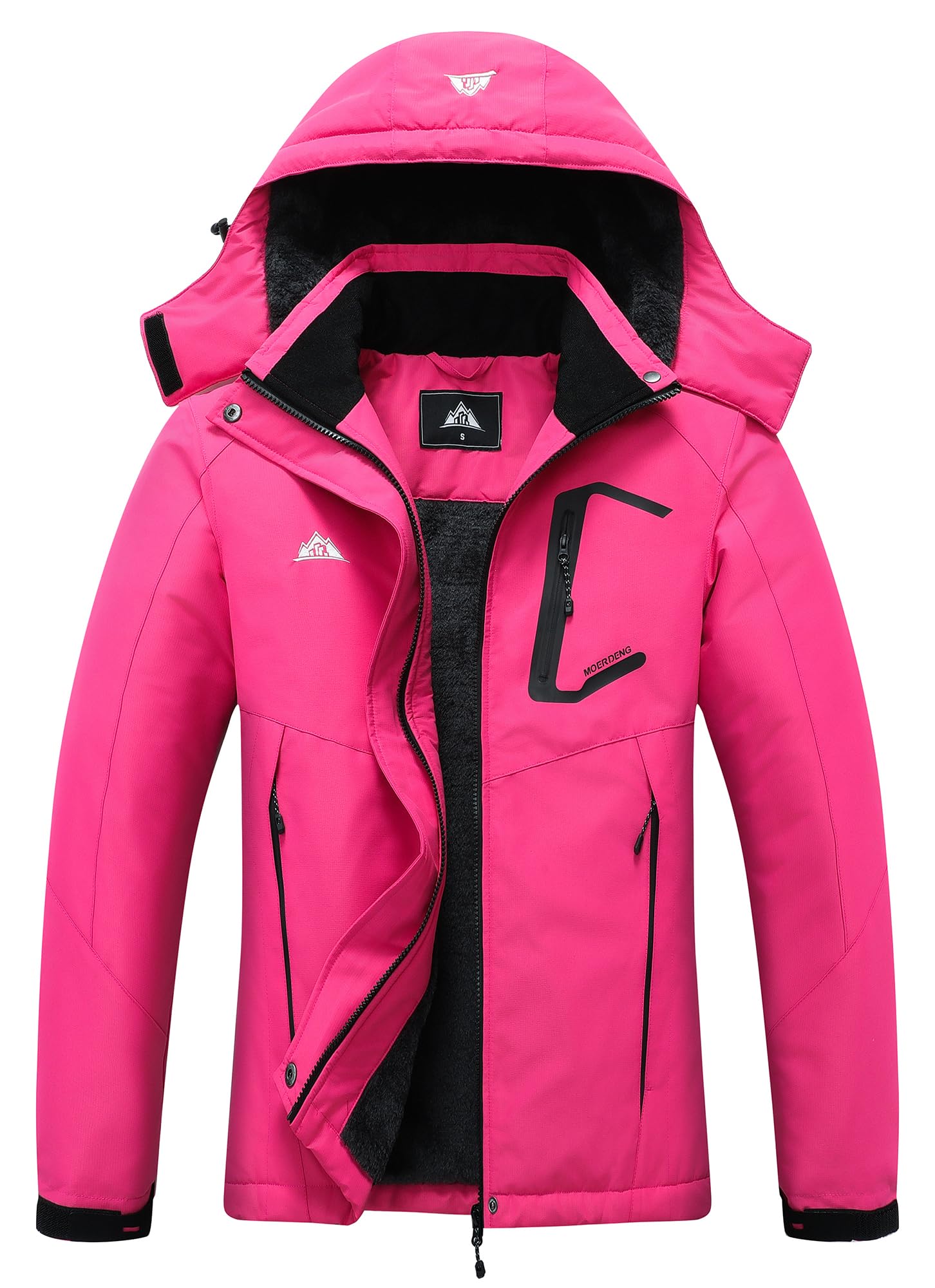 MOERDENG Women's Warm Winter Ski Coat Waterproof Snowboarding Jacket