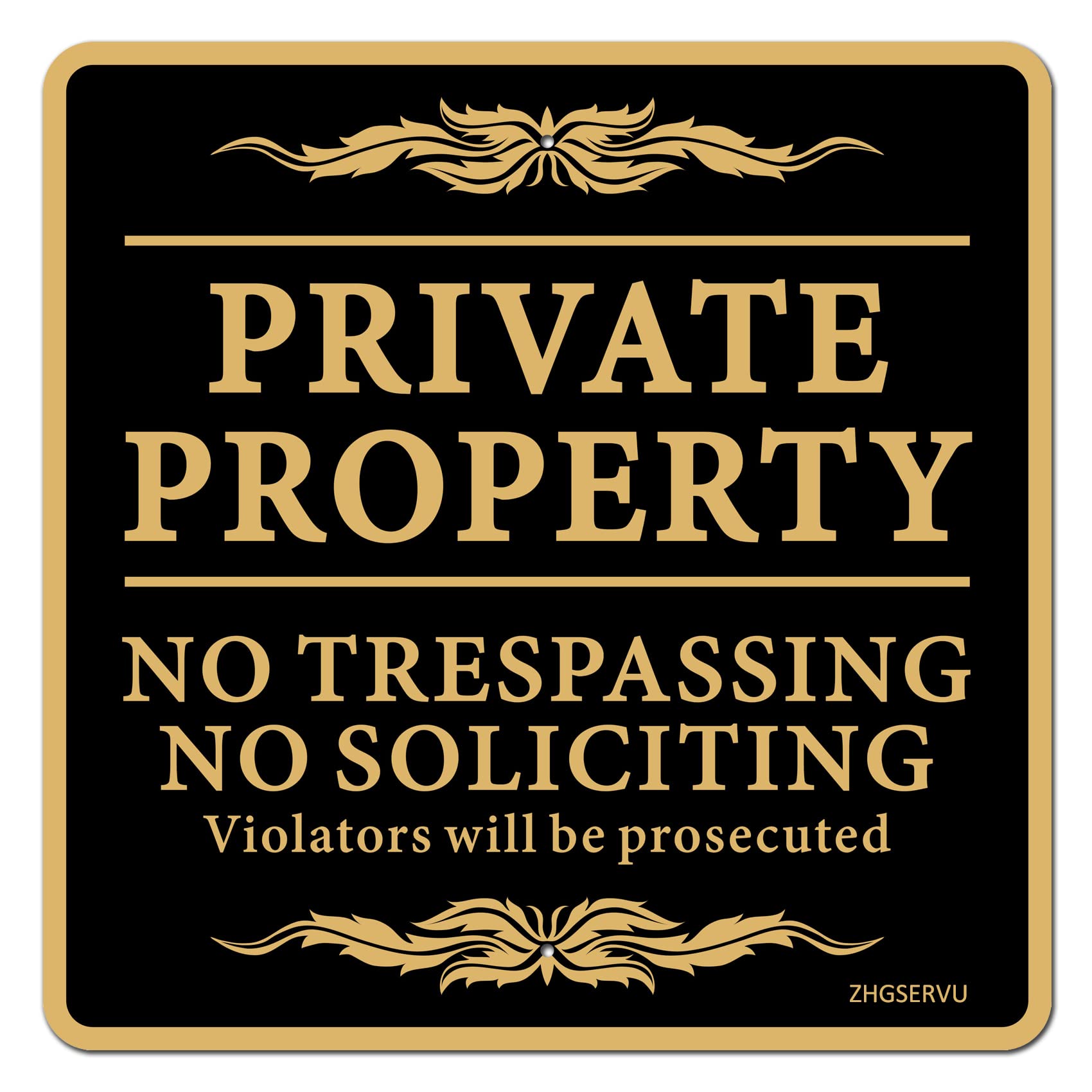 Panneau D'avertissement « Private Property No Shooting » - 20,3 X 30,5 Cm